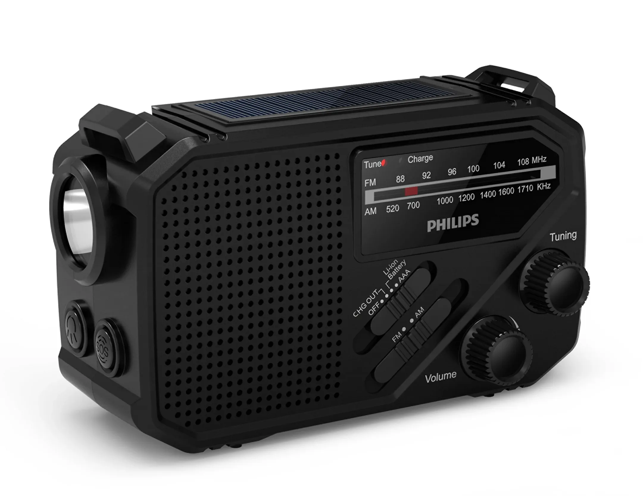 Philips Radio portable avec lampe torche - Noir image