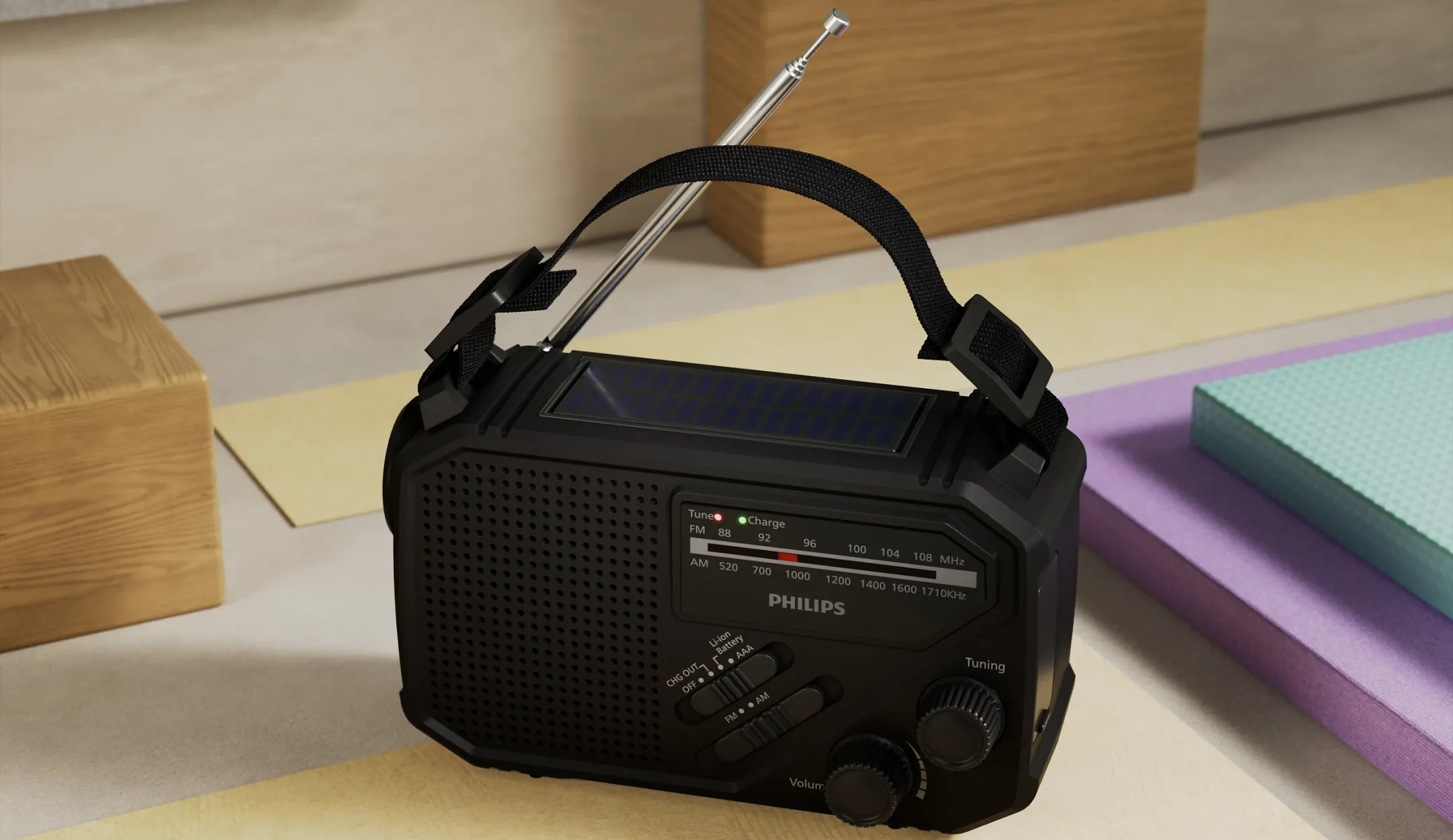Philips Radio portable avec lampe torche - Noir image