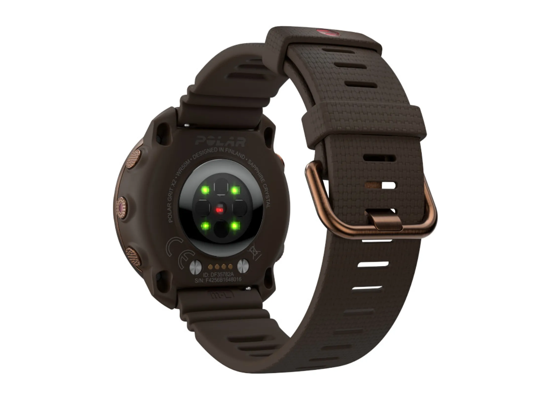 Polar Silicone armband 22mm S-L - Bruin image