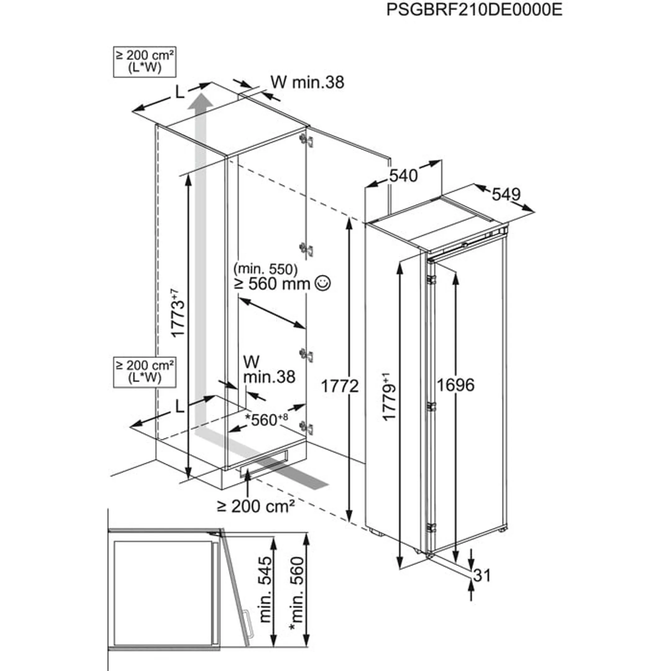 AEG Inbouw koelkast TF6DS181ES image
