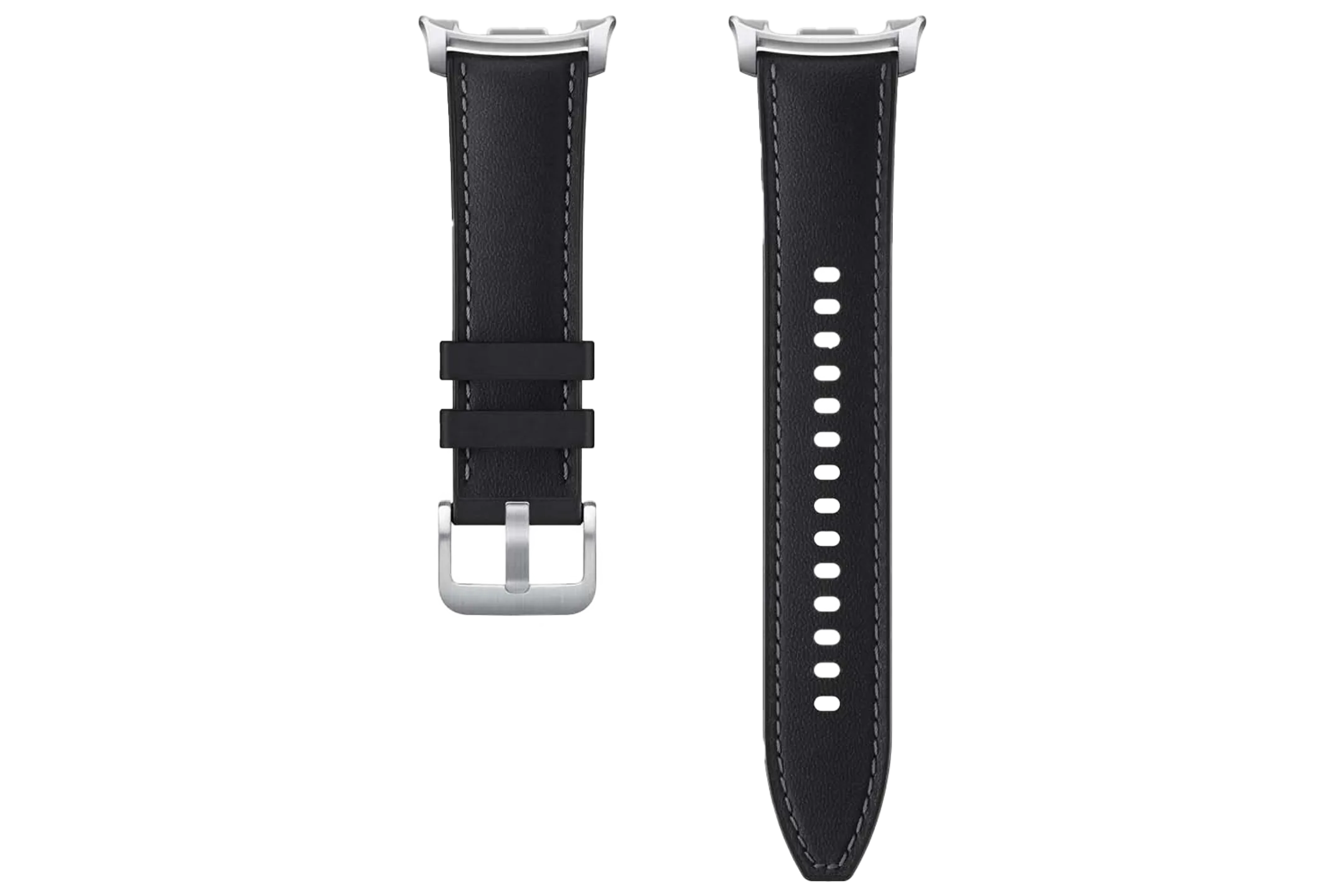 Hybride lederen band (S/M/L) voor Galaxy Watch8 series - Zwart