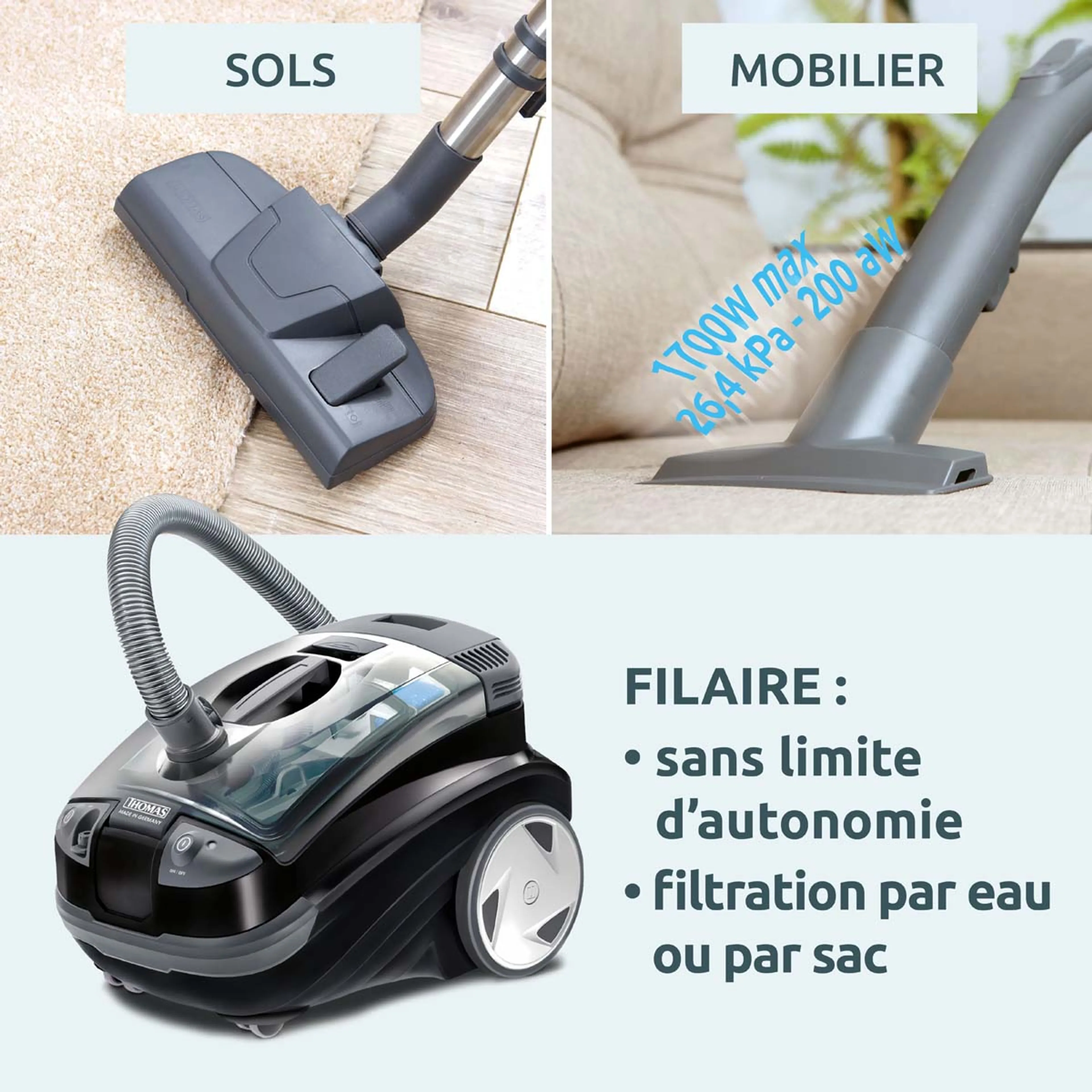 Thomas Aspirateur sans sac Aquatic Onyx image