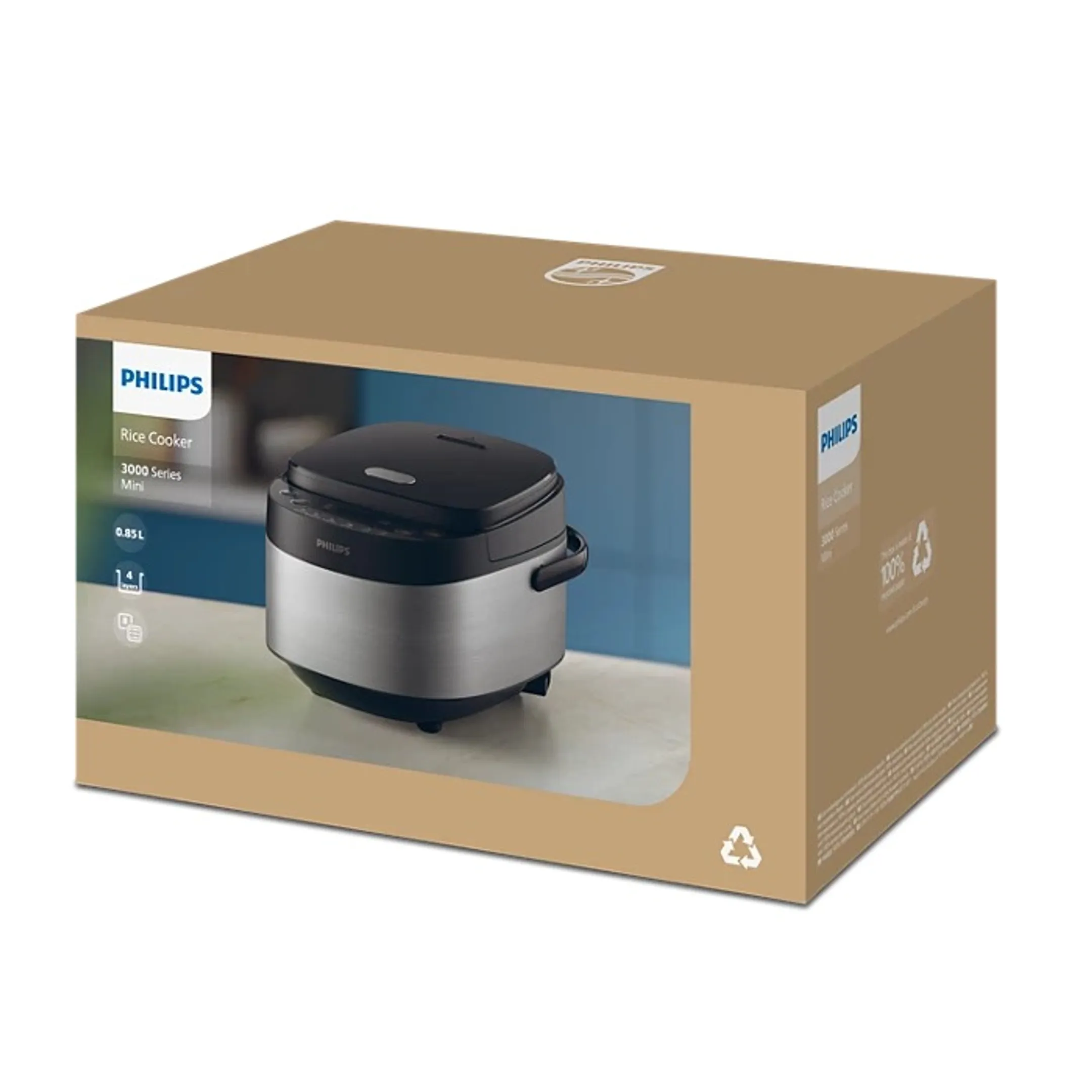 Philips Mini-cuiseur à riz série 3000 HD3093/80 image