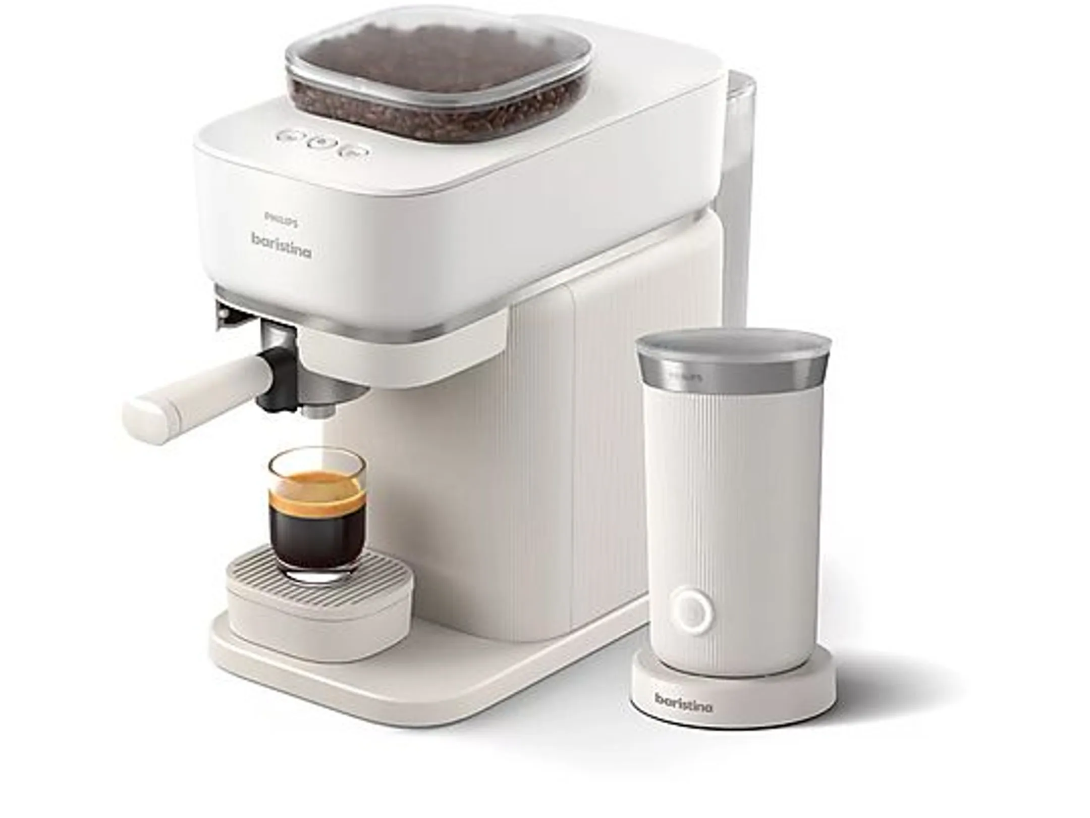 Philips Machine à Expresso Baristina BAR303/00 + Mousseur à lait - Blanc image