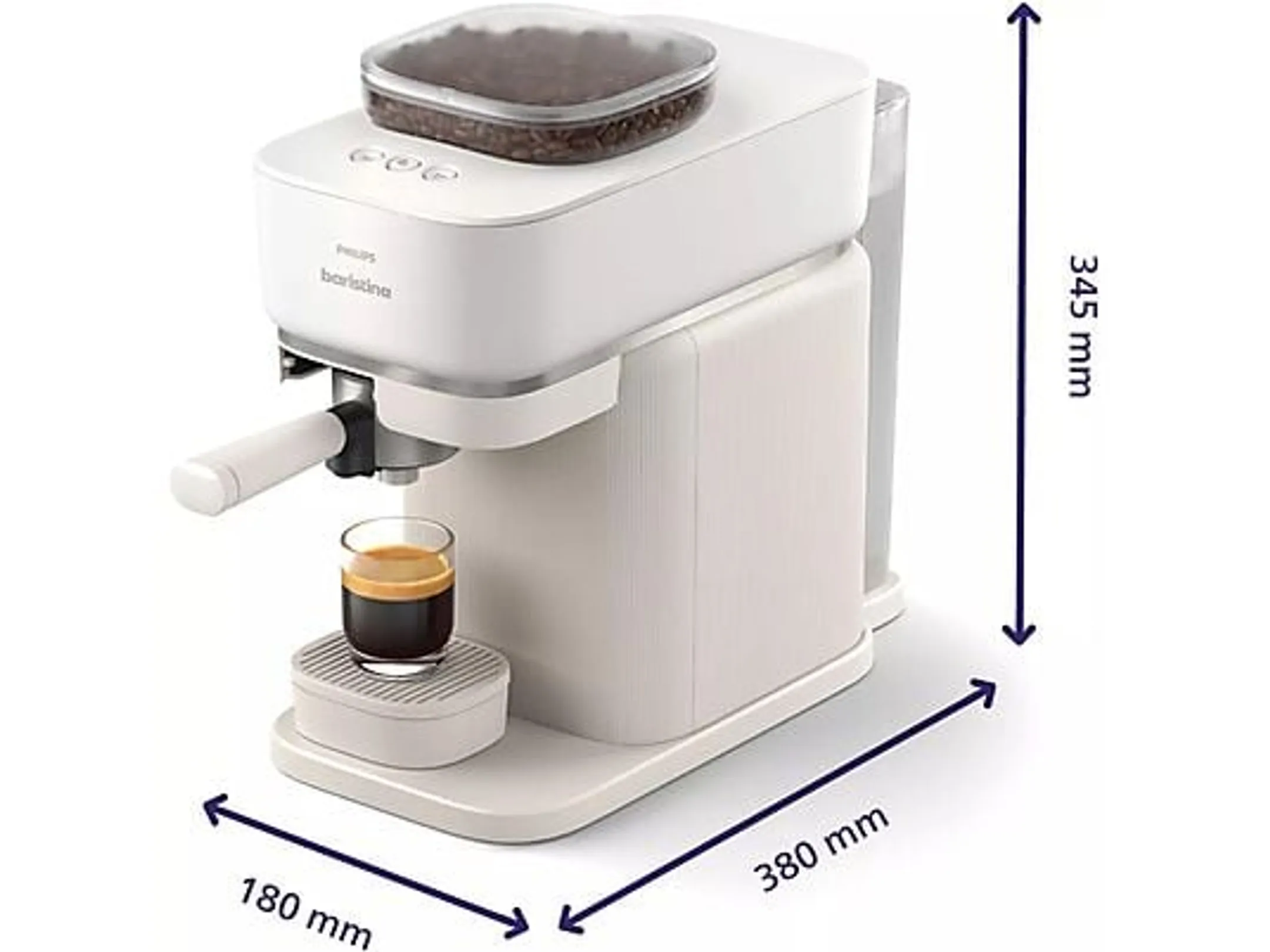 Philips Machine à Expresso Baristina BAR303/00 + Mousseur à lait - Blanc image