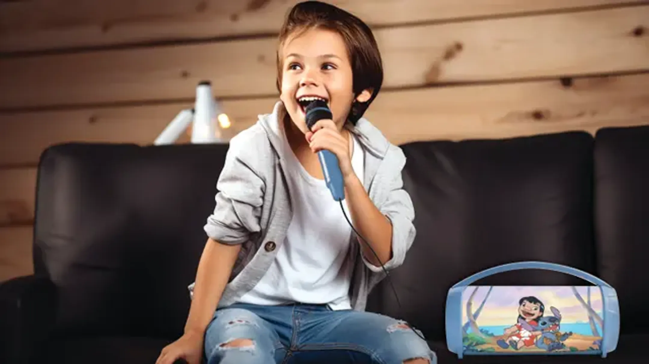 Lexibook Stitch heldere Bluetooth-luidspreker met microfoon - Blauw image