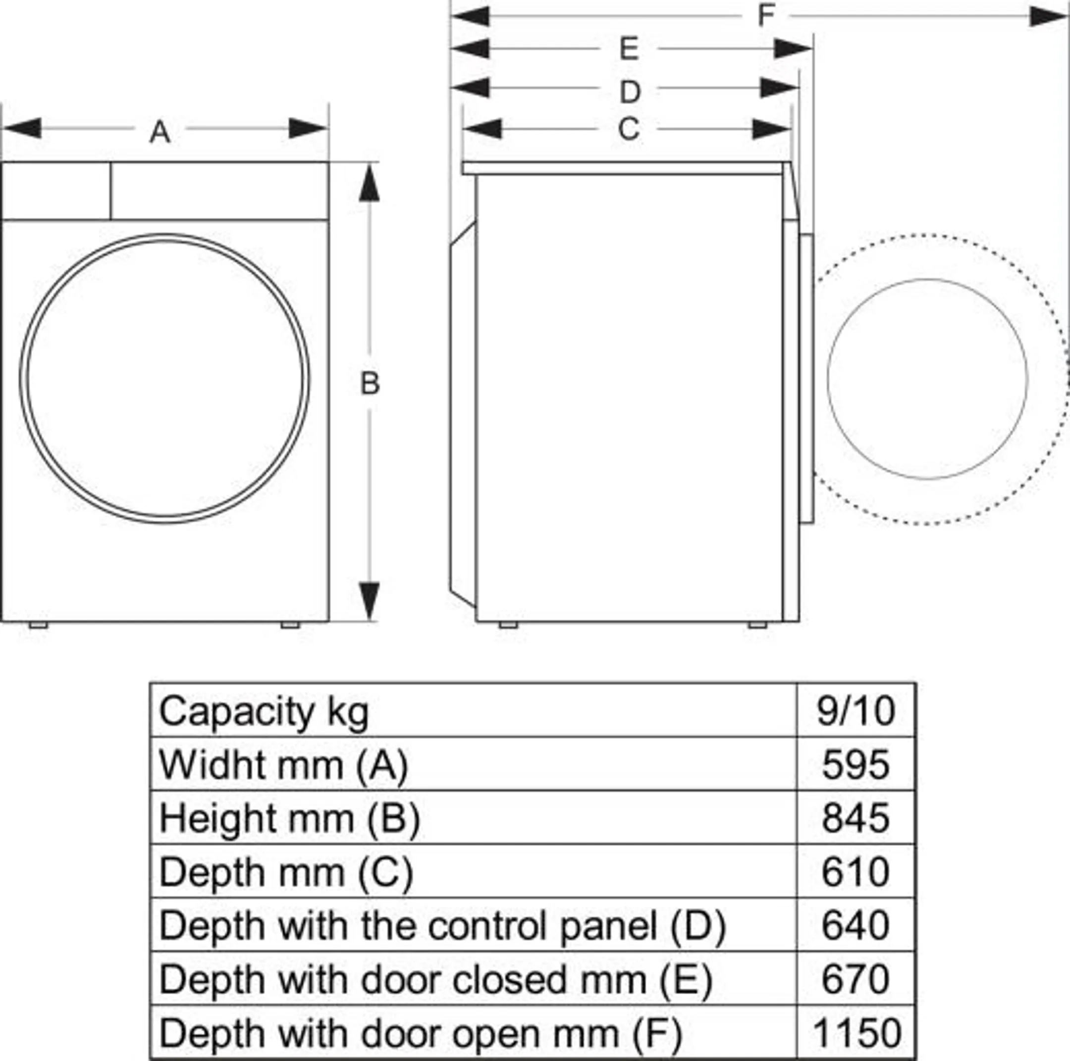 Hisense Droogkast DH3S902BW3 image