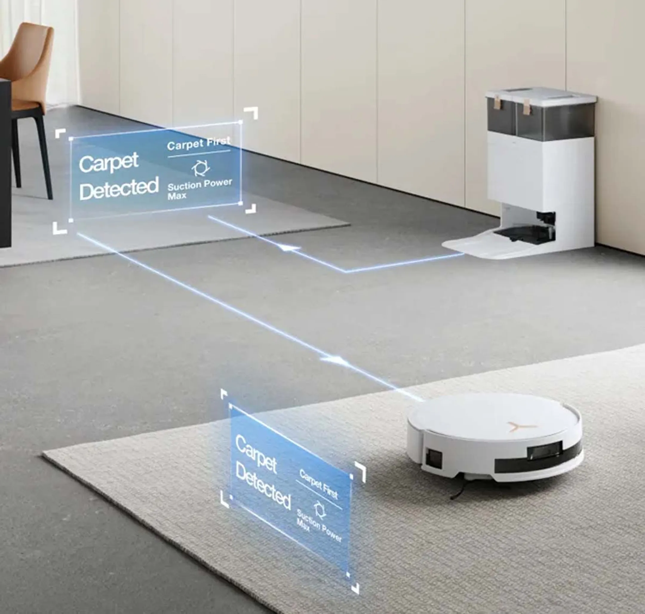 Ecovacs Aspirateur robot 2en1 T50 MAX PRO OMNI Blanc image