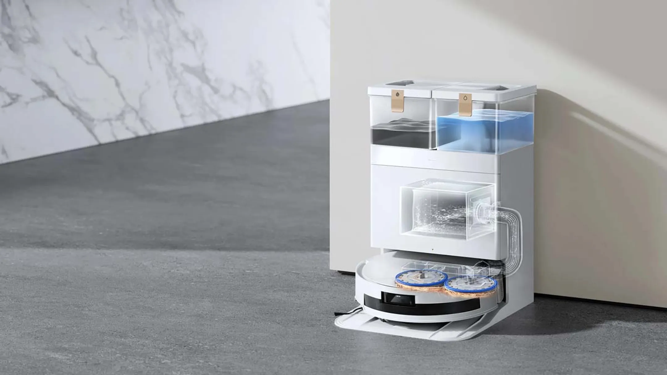 Ecovacs Aspirateur robot 2en1 T50 MAX PRO OMNI Blanc image