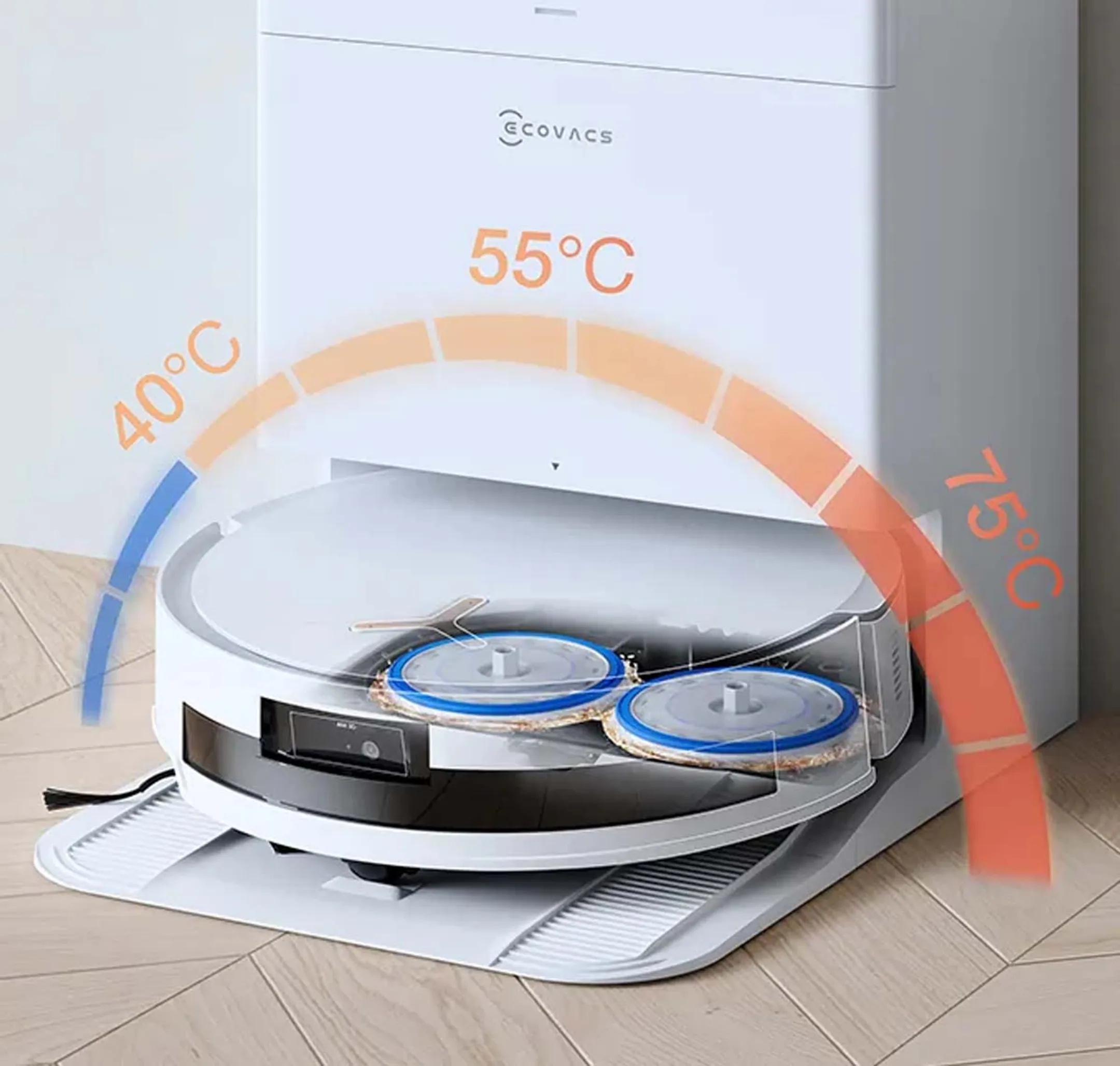 Ecovacs Aspirateur robot 2en1 T50 MAX PRO OMNI Blanc image