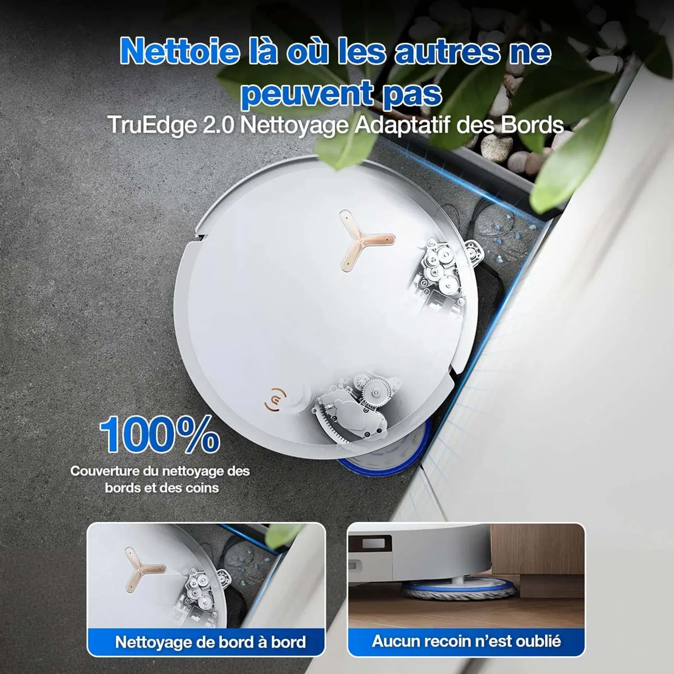 Ecovacs Aspirateur robot 2en1 T50 MAX PRO OMNI Blanc image