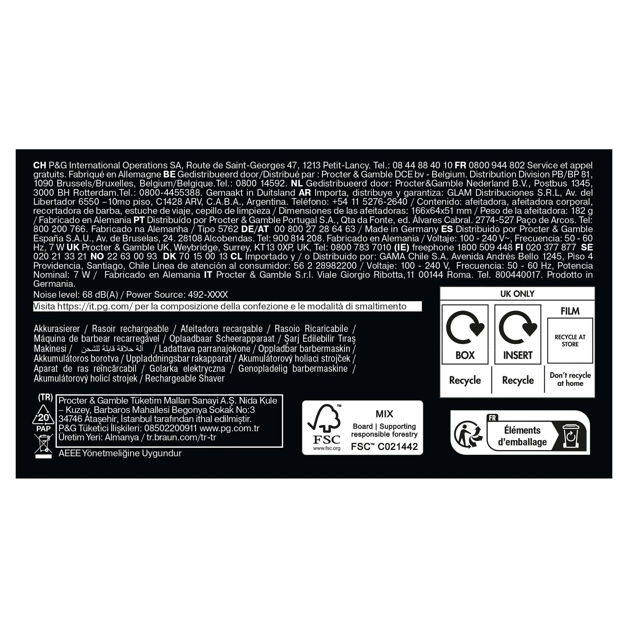 Braun Elektrisch scheerapparaat Series 6 62-S1650s image