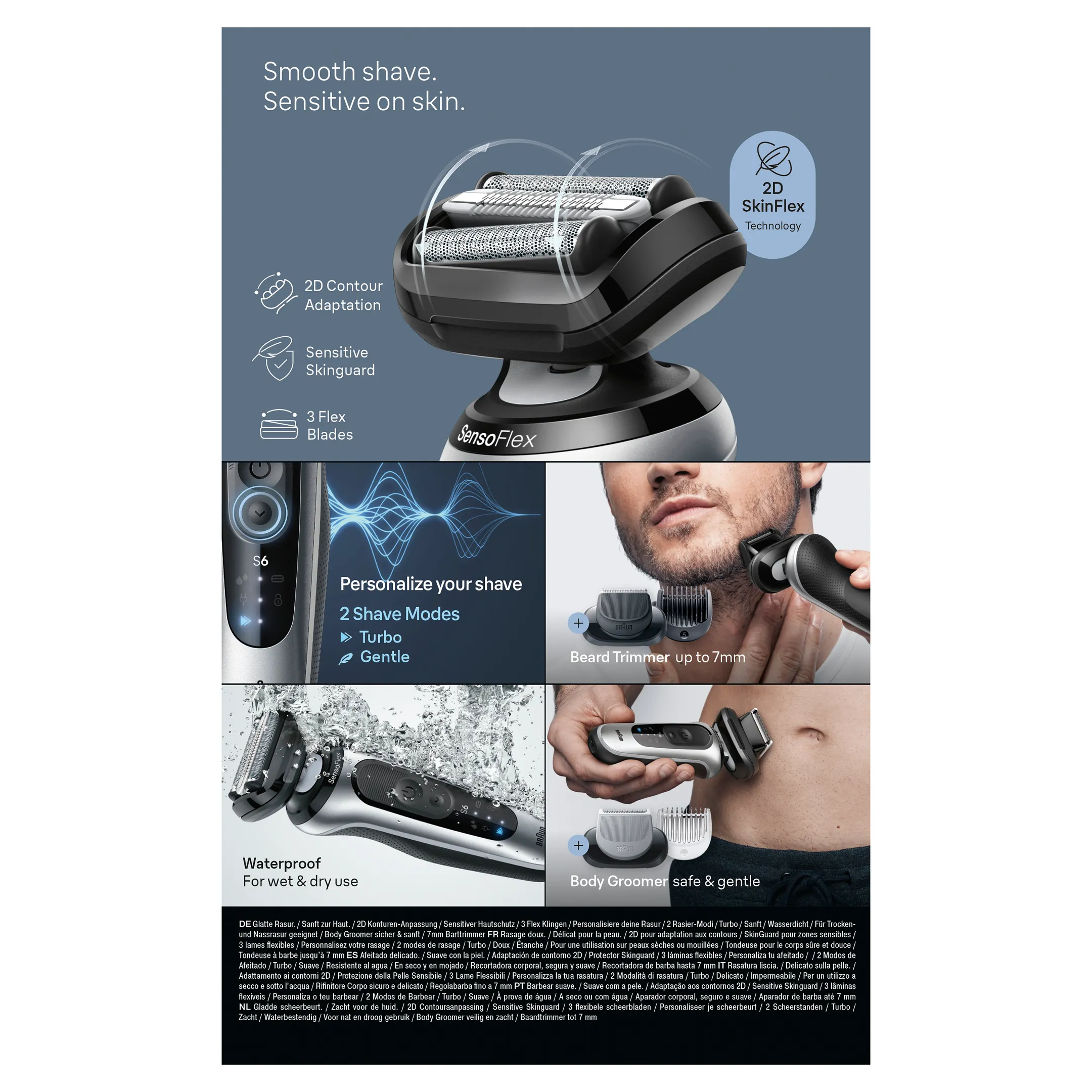 Braun Elektrisch scheerapparaat Series 6 62-S7650cc image