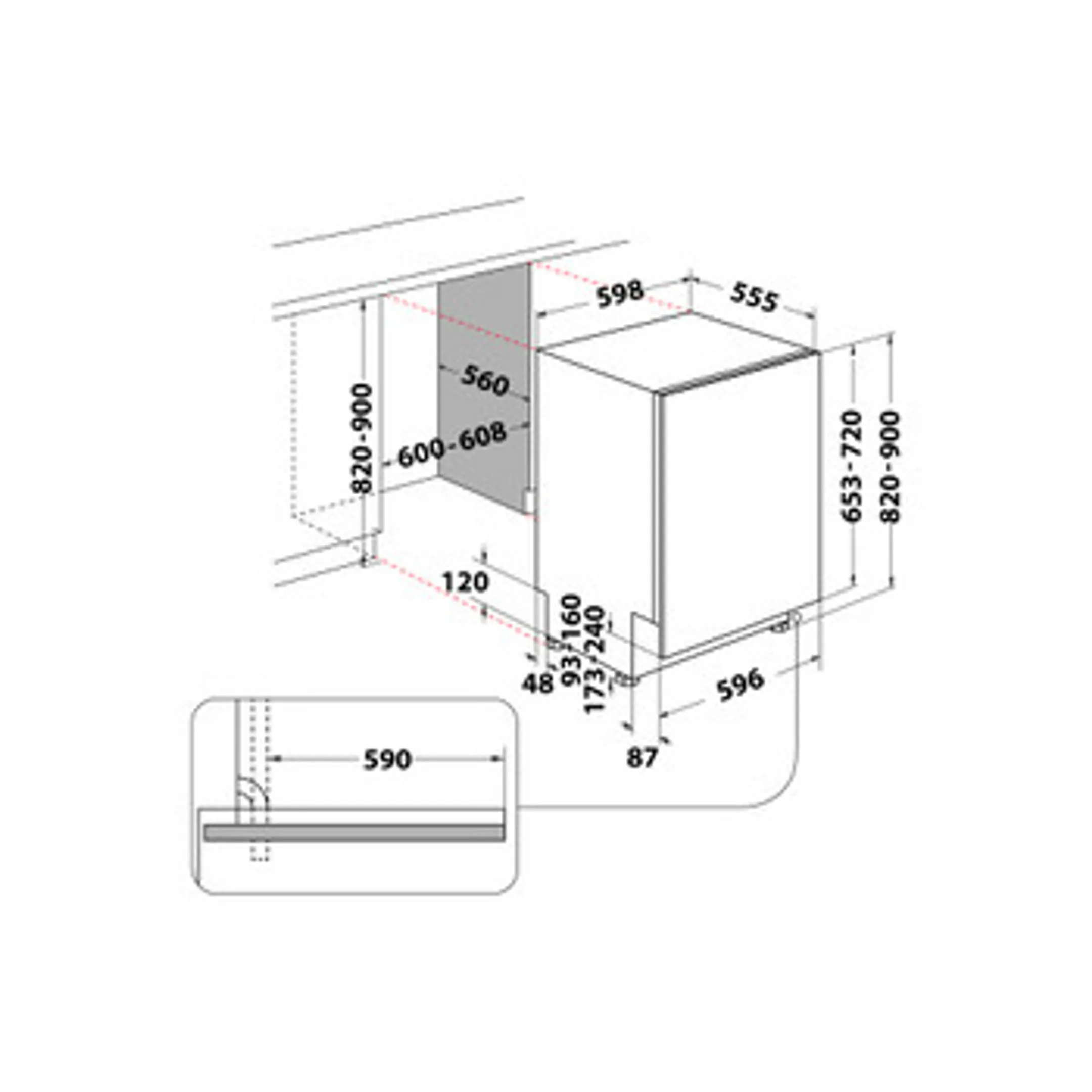Whirlpool Inbouw vaatwasser WH6IA14BN7A0 image