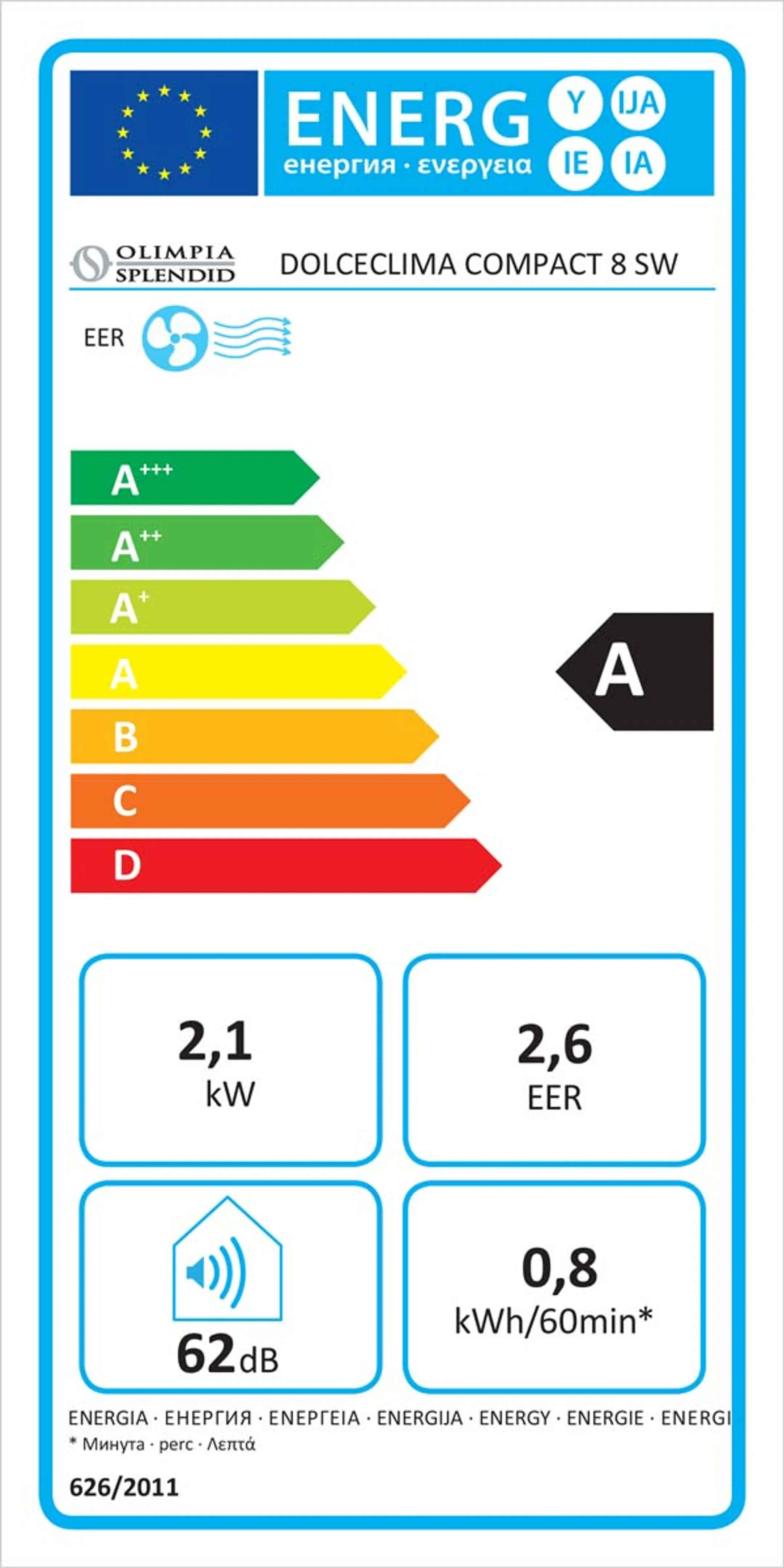 Olimpia Climatiseur mobile DOLCECLIMA COMPACT 8 SW image