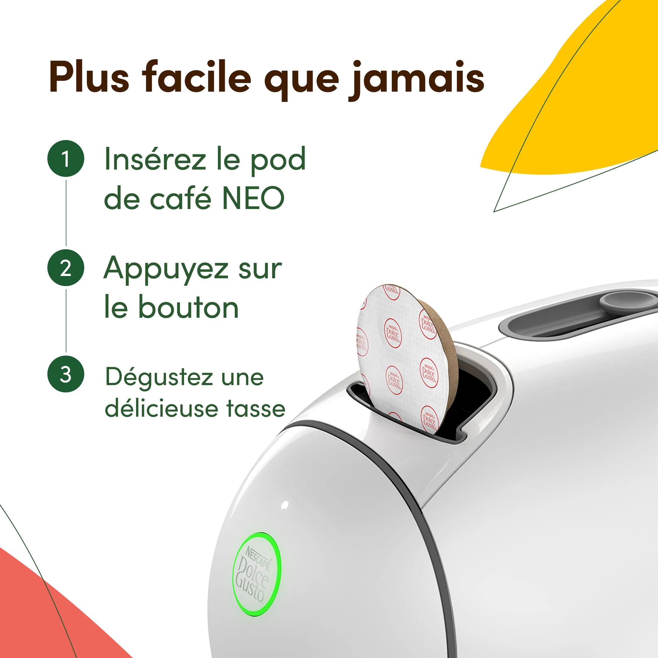 Krups Machine à café NESCAFÉ Dolce Gusto NEO CAFFÈ blanche KP830110 image