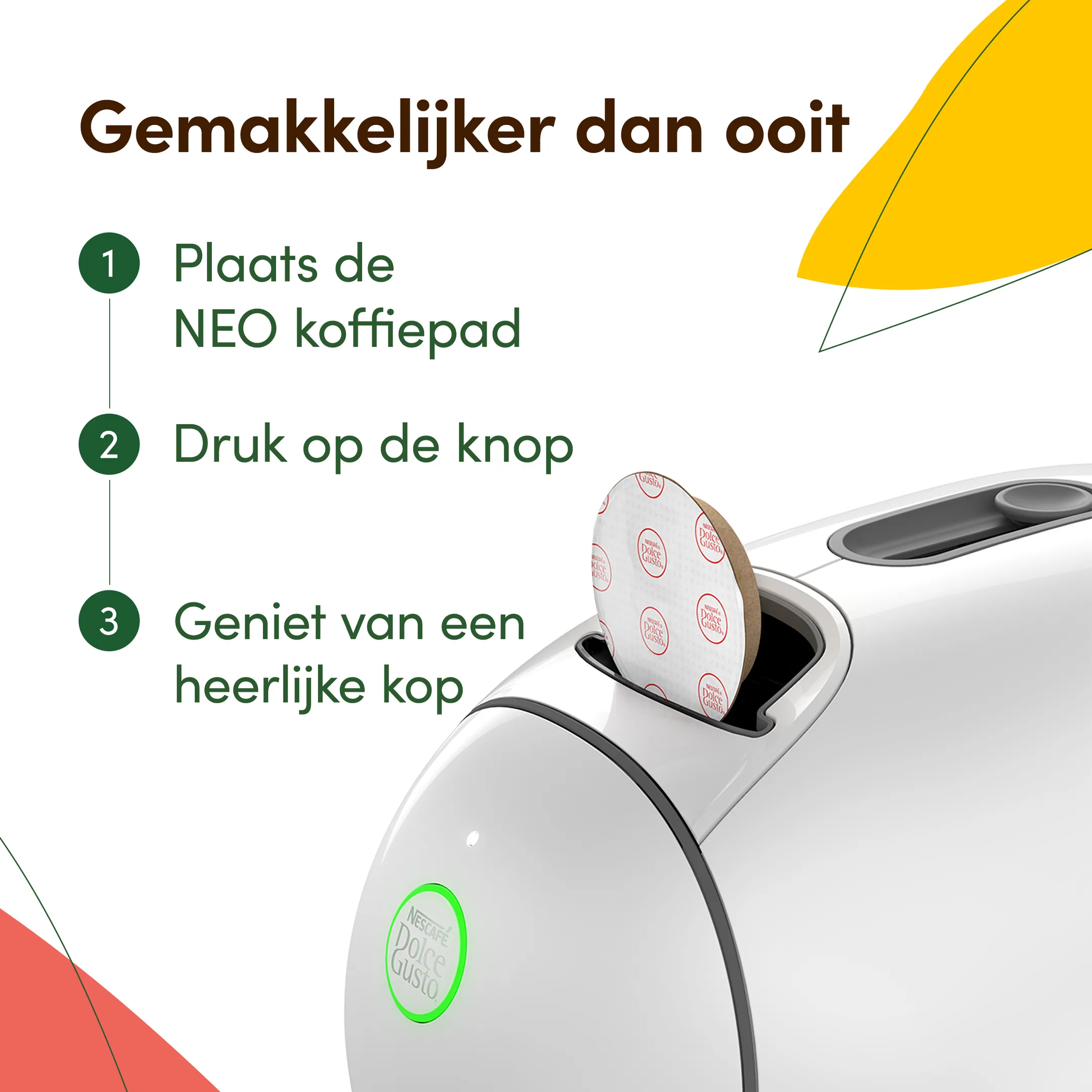 Krups Koffiemachine NESCAFÉ Dolce Gusto NEO CAFFÈ wit KP830110 image