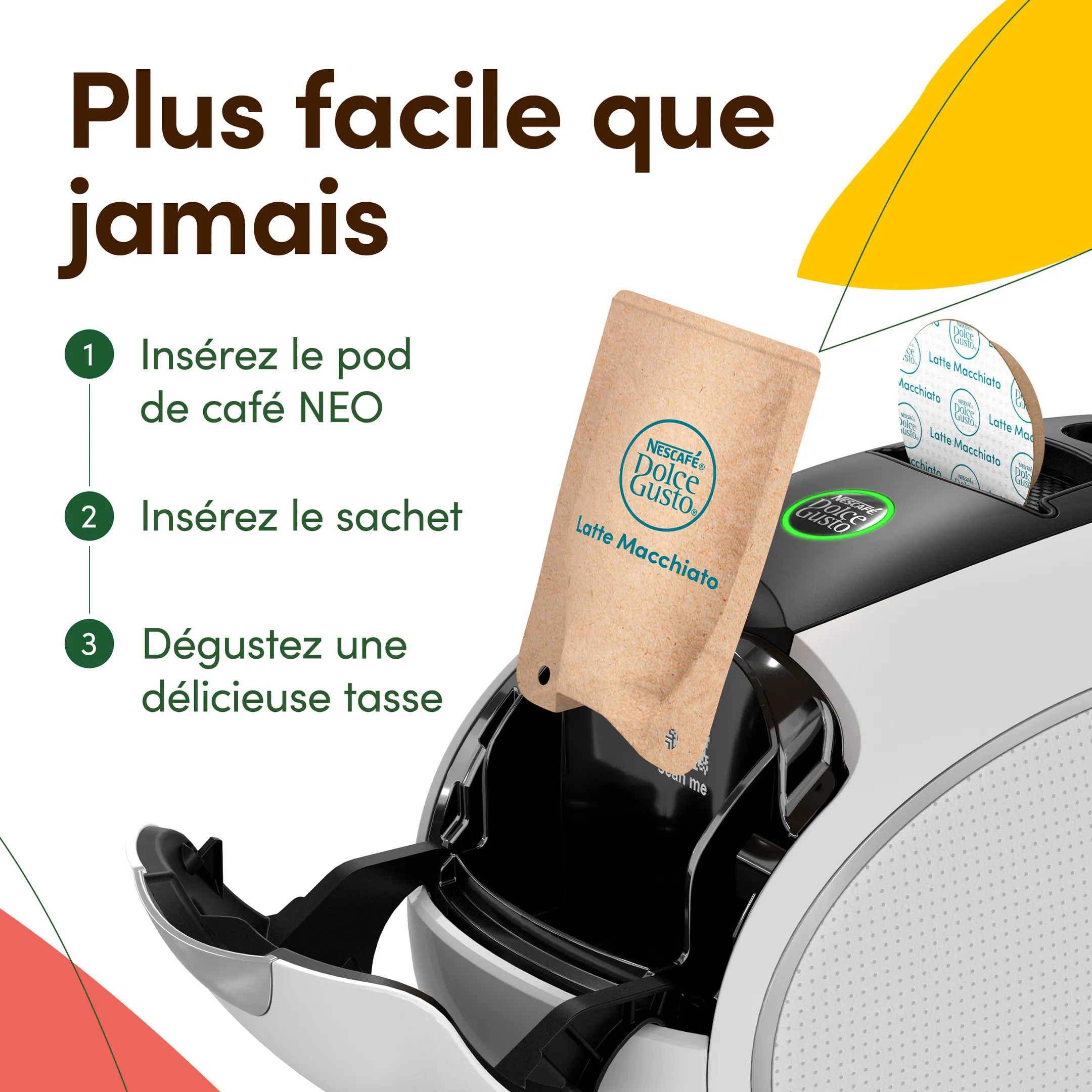 Krups Machine à café NESCAFÉ Dolce Gusto NEO LATTE blanche KP850110 image