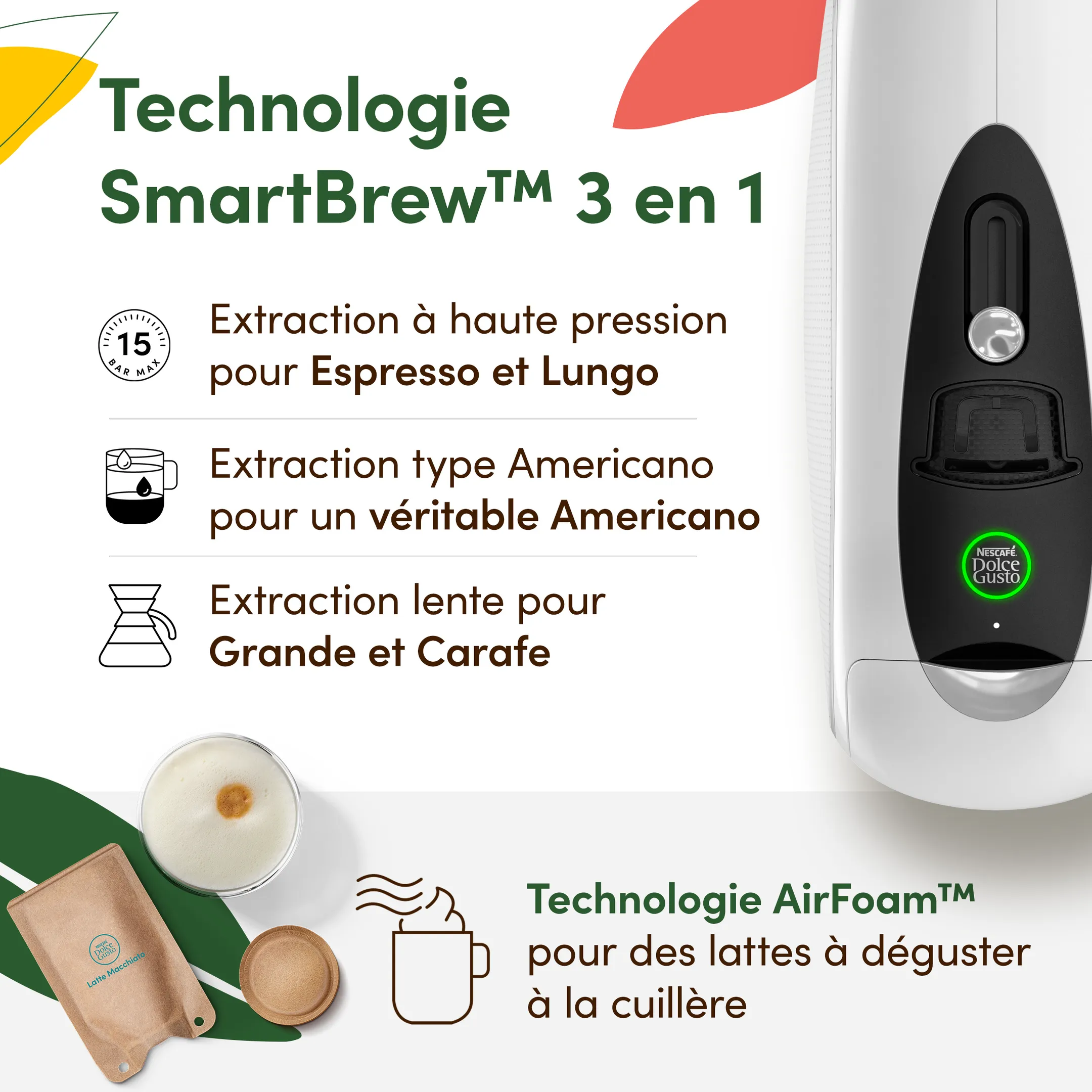 Krups Machine à café NESCAFÉ Dolce Gusto NEO LATTE blanche KP850110 image