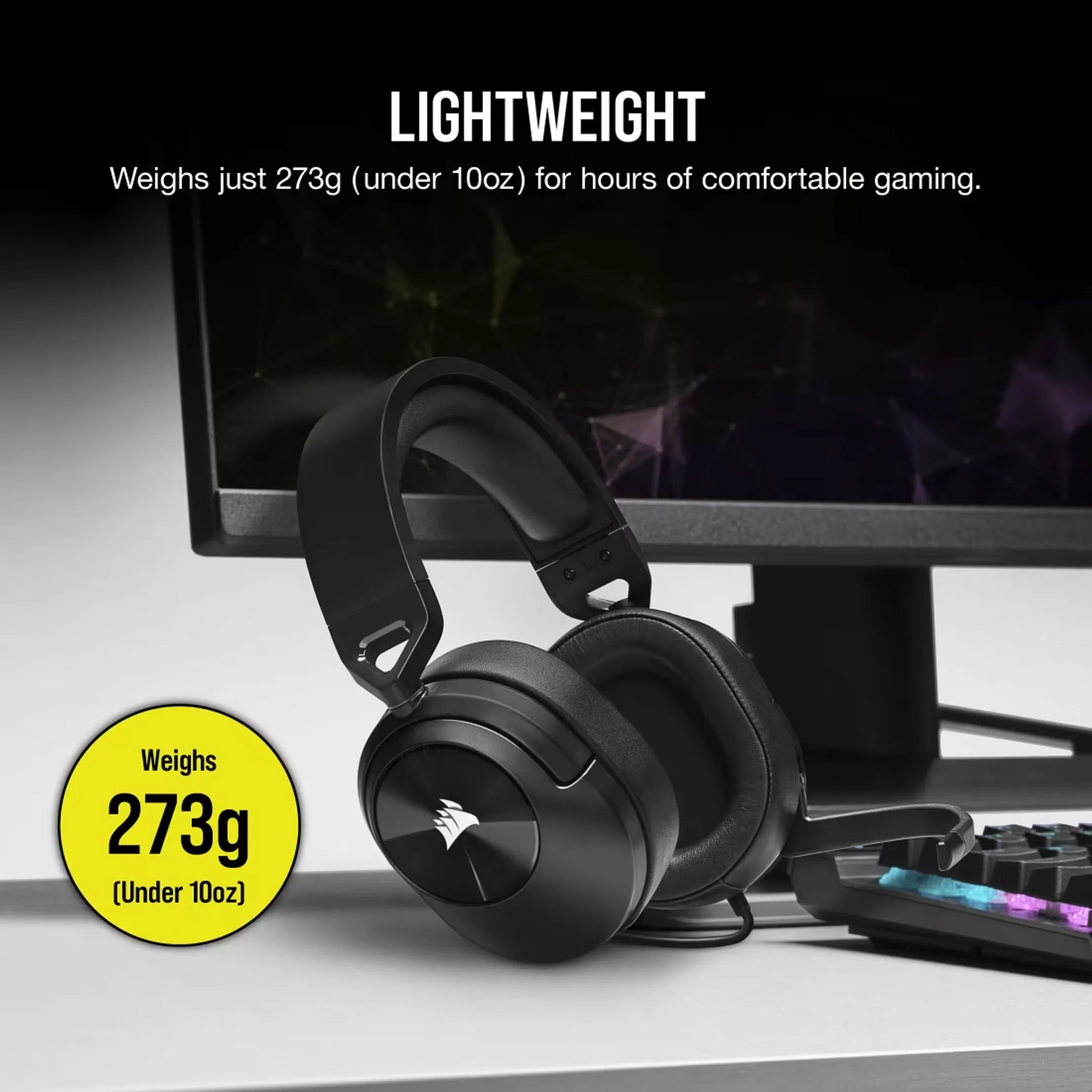Corsair Gaming headset HS55 - Zwart image