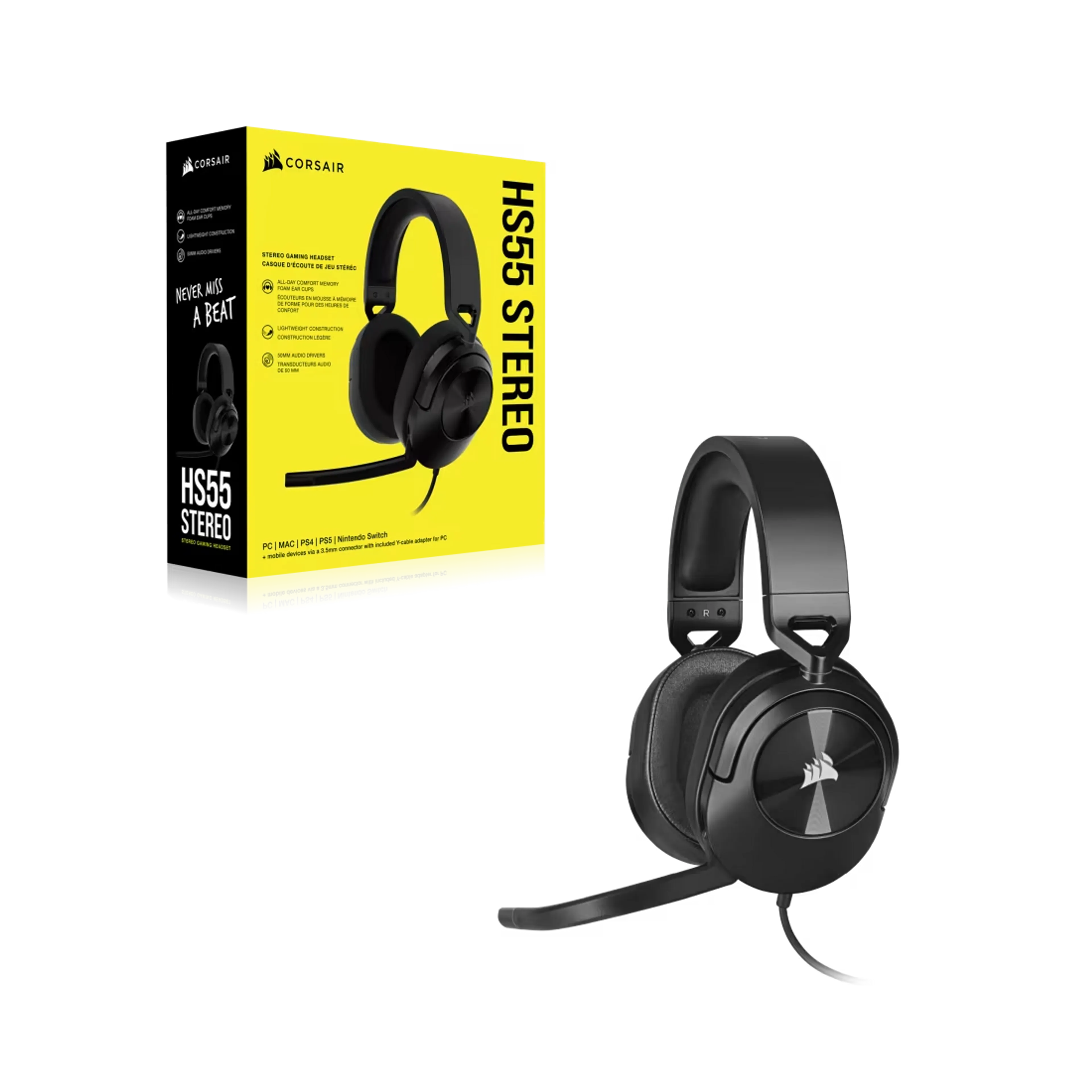 Corsair Casque de Gaming HS55 - Noir image