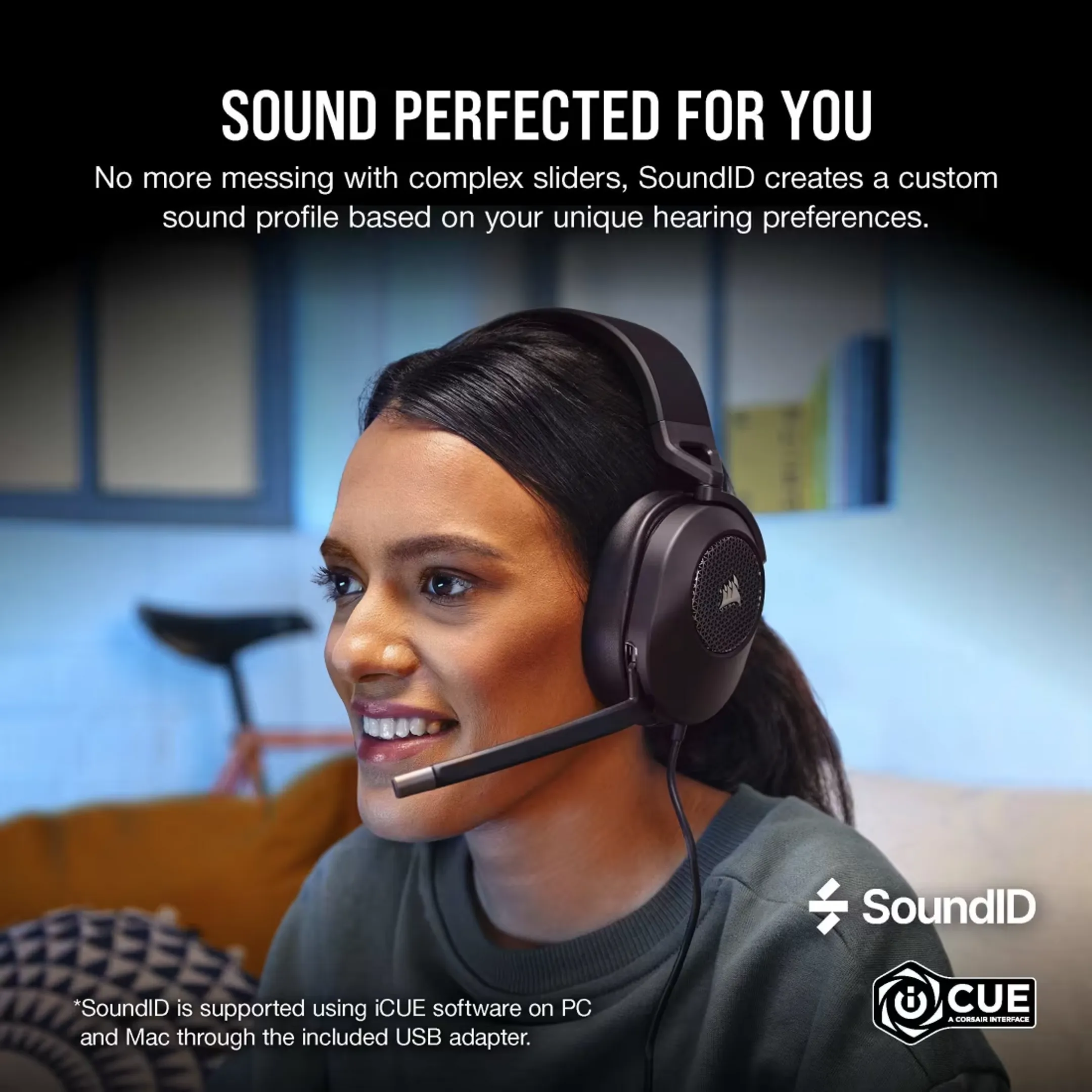 Corsair Gaming headset HS65 - Zwart image