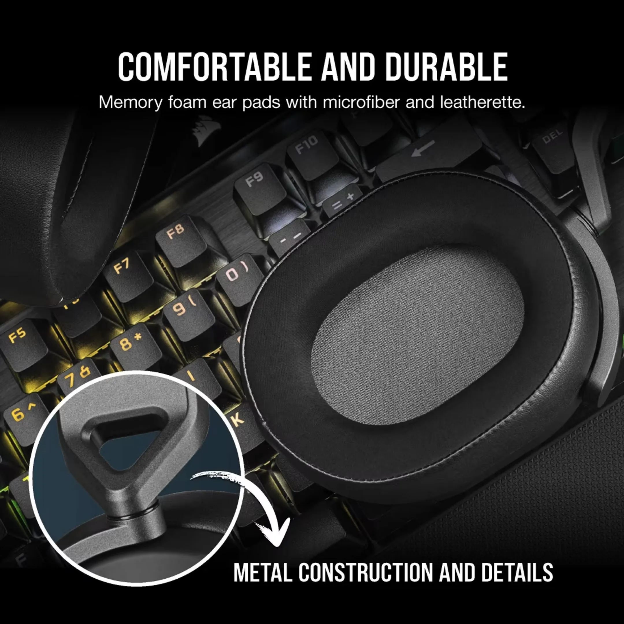 Corsair Gaming headset HS65 - Zwart image