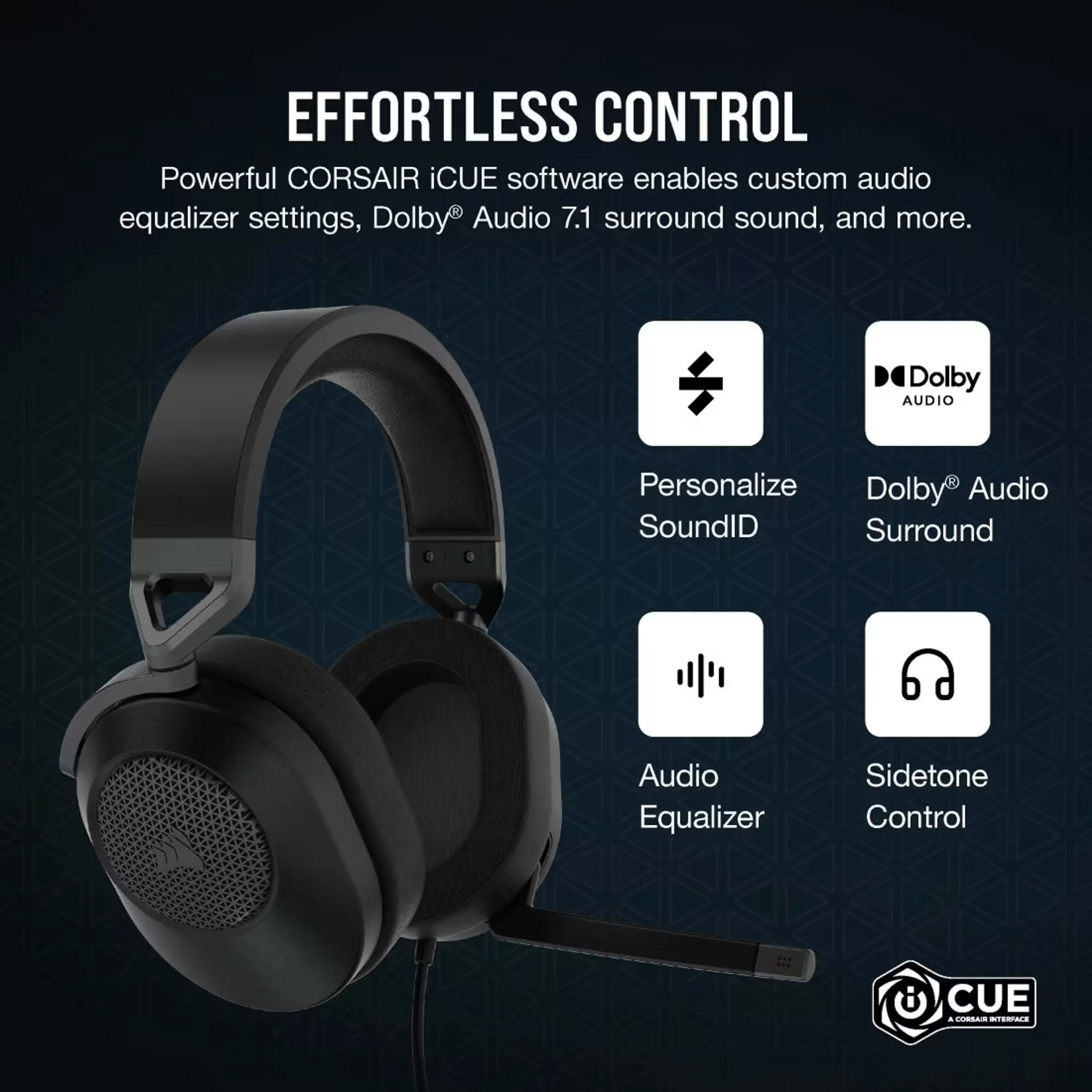 Corsair Casque Gaming HS65 - Noir image