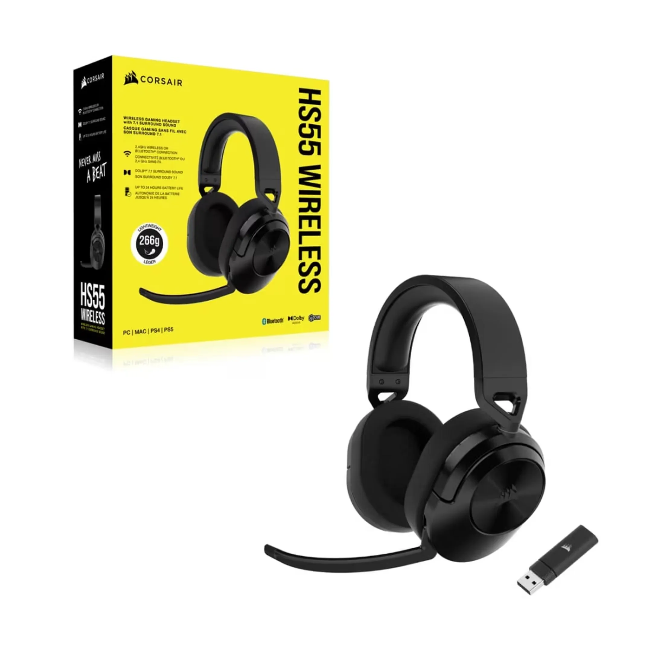 Corsair Gaming headset HS55 - Zwart image