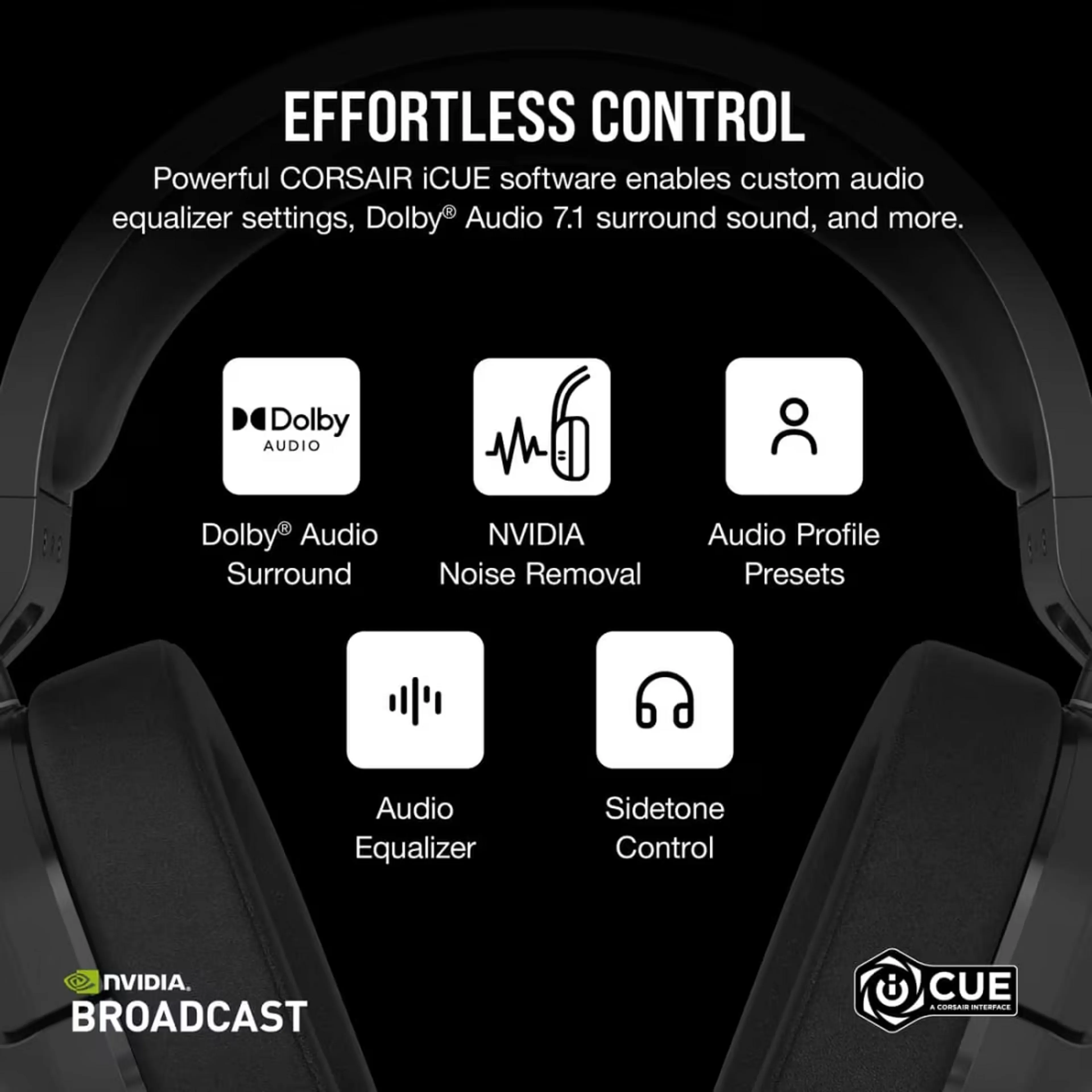 Corsair Casque Gaming HS55 - Noir image