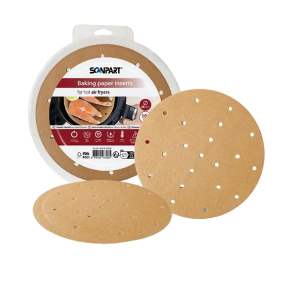 Papier sulfurisé Airfryer ronde - Ø20 cm - 100 pièces