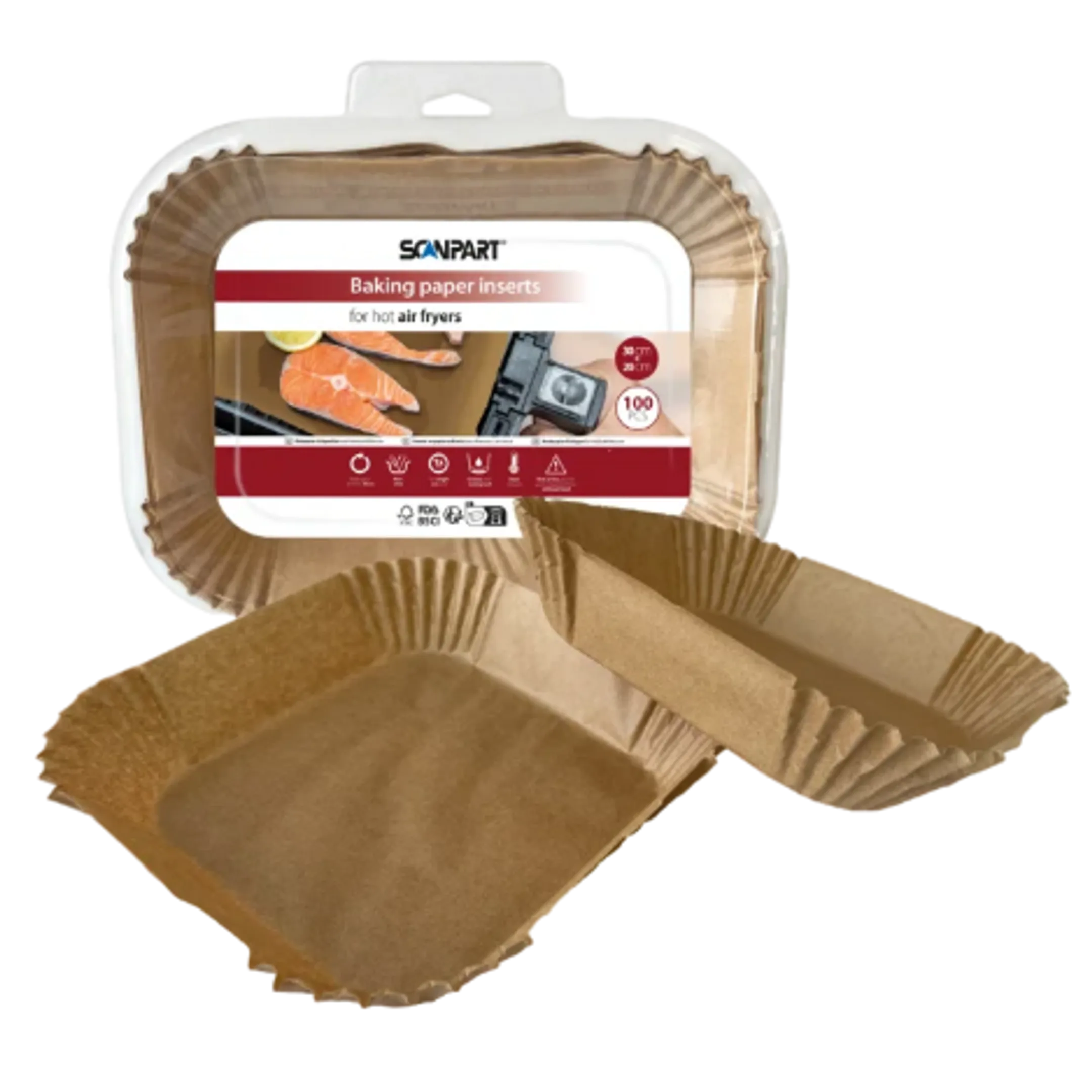 Papier sulfurisé Airfryer rect 31 x 20,5 cm, 100 pièces