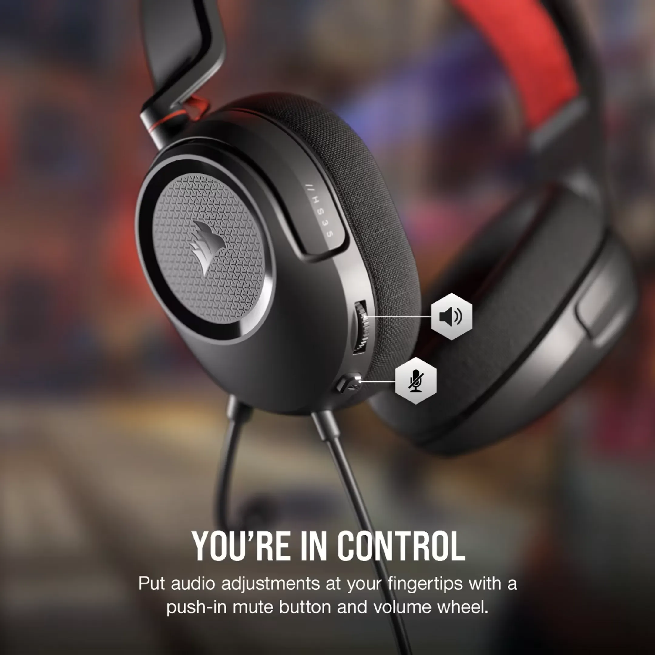 Corsair Gaming headset HS35 V2 - Zwart image