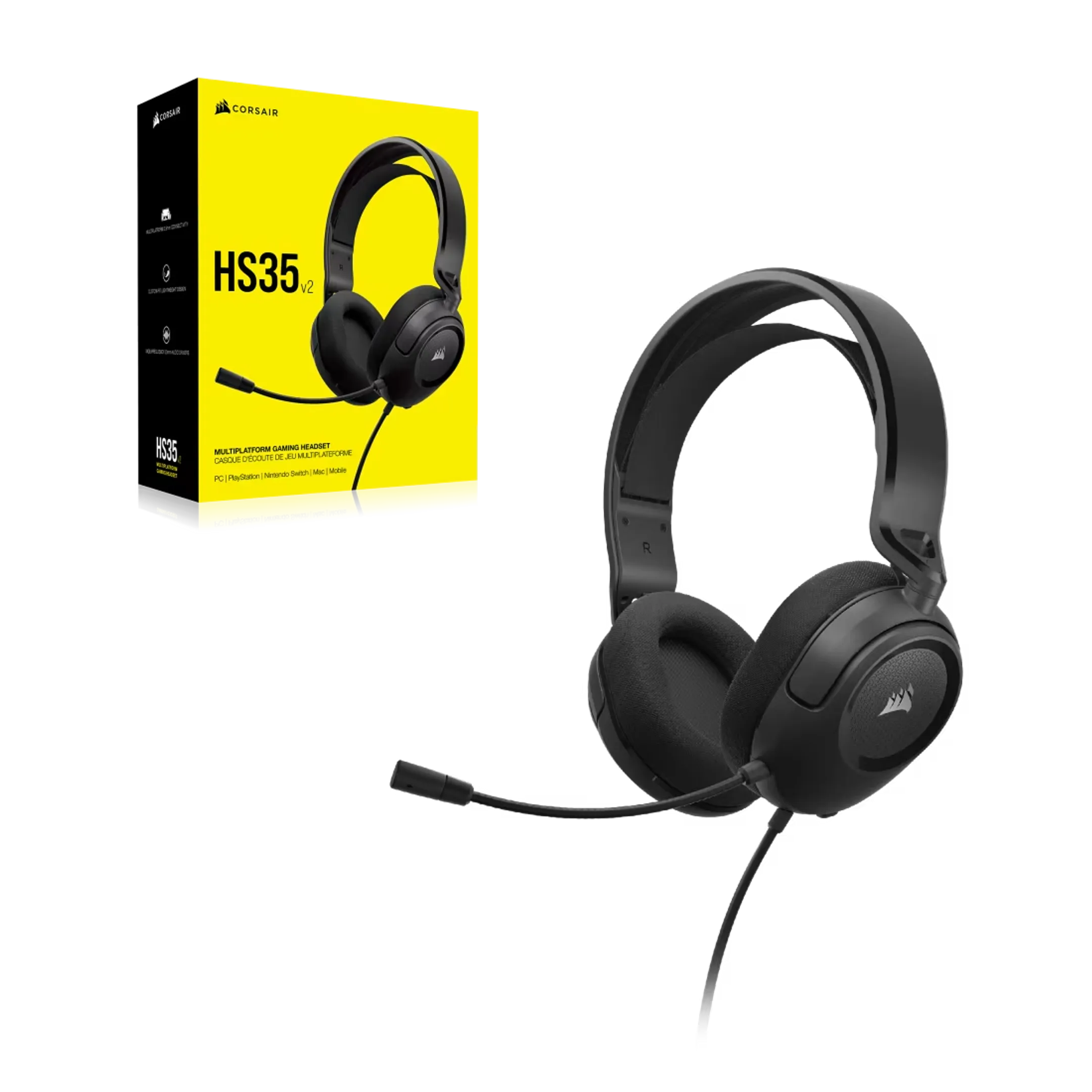 Corsair Gaming headset HS35 V2 - Zwart image
