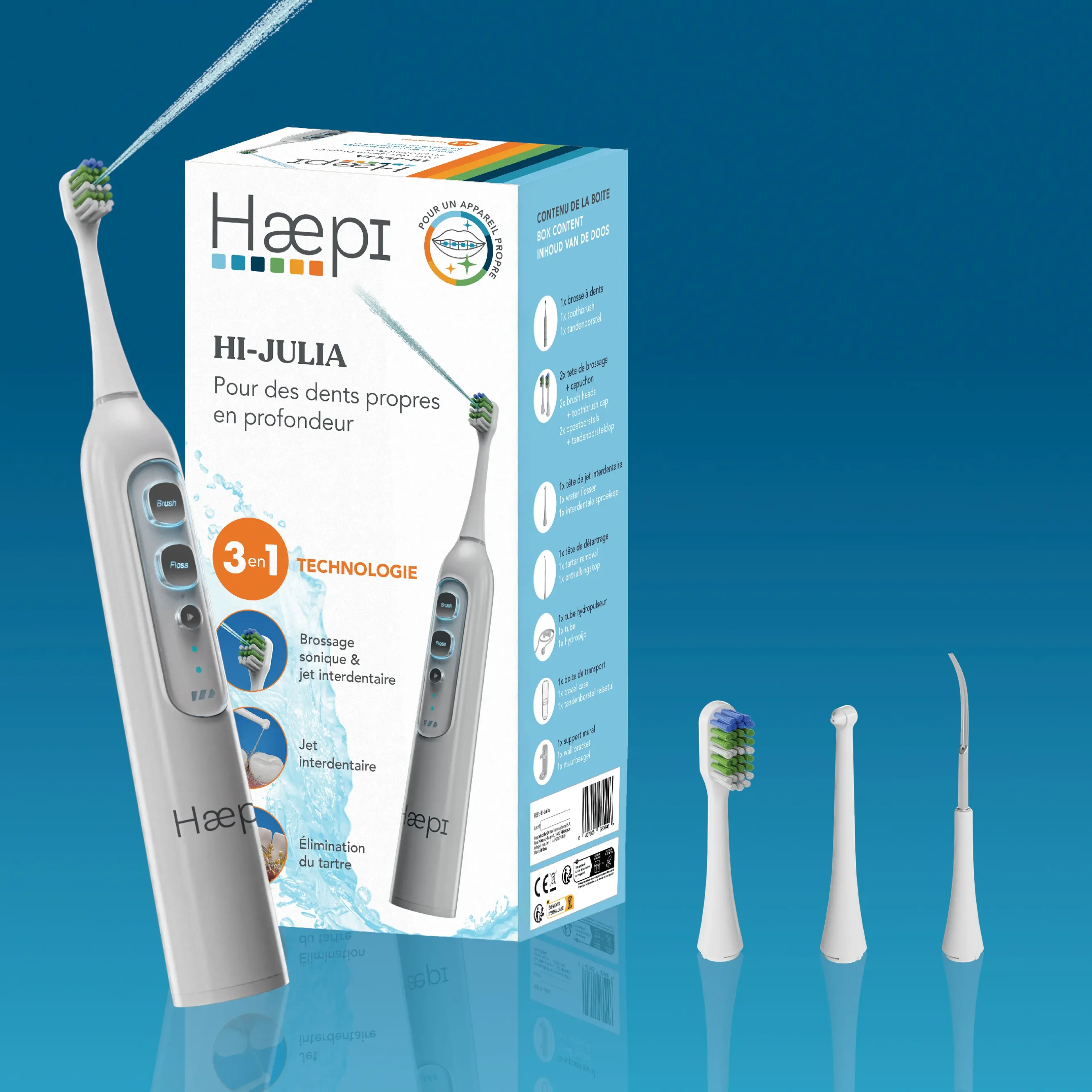 HAEPI Elektrische tandenborstel 3-in-1 Julia image