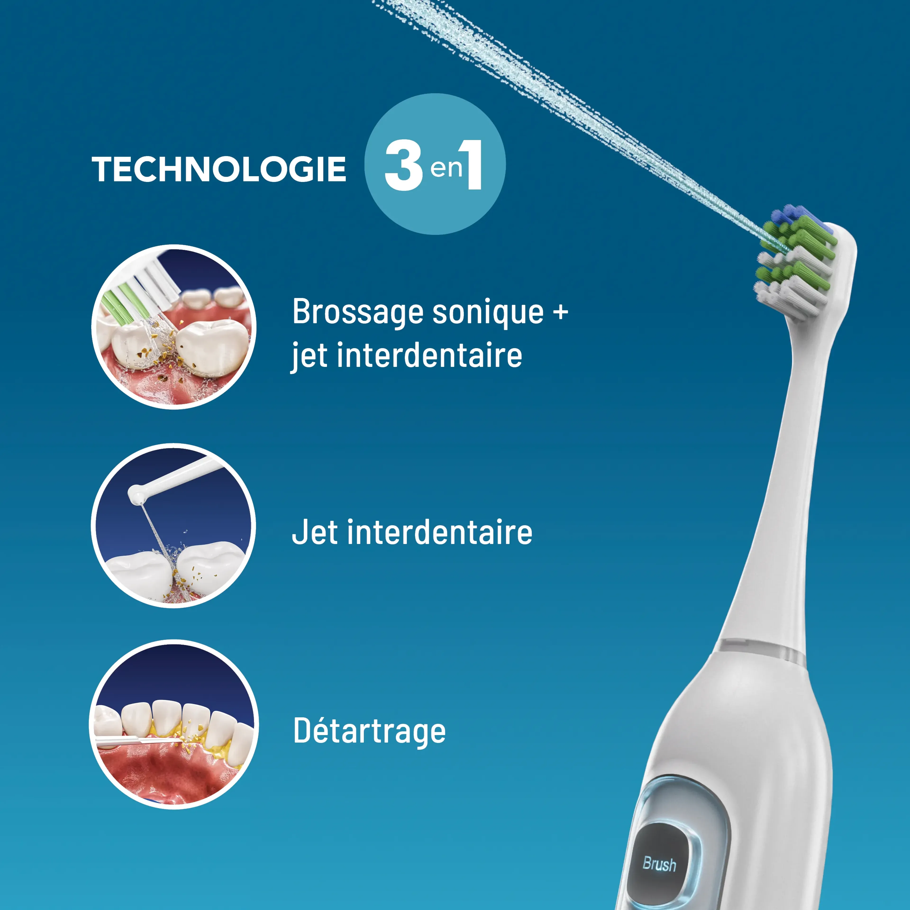 HAEPI Brosse à dents électrique 3-en-1 Julia image