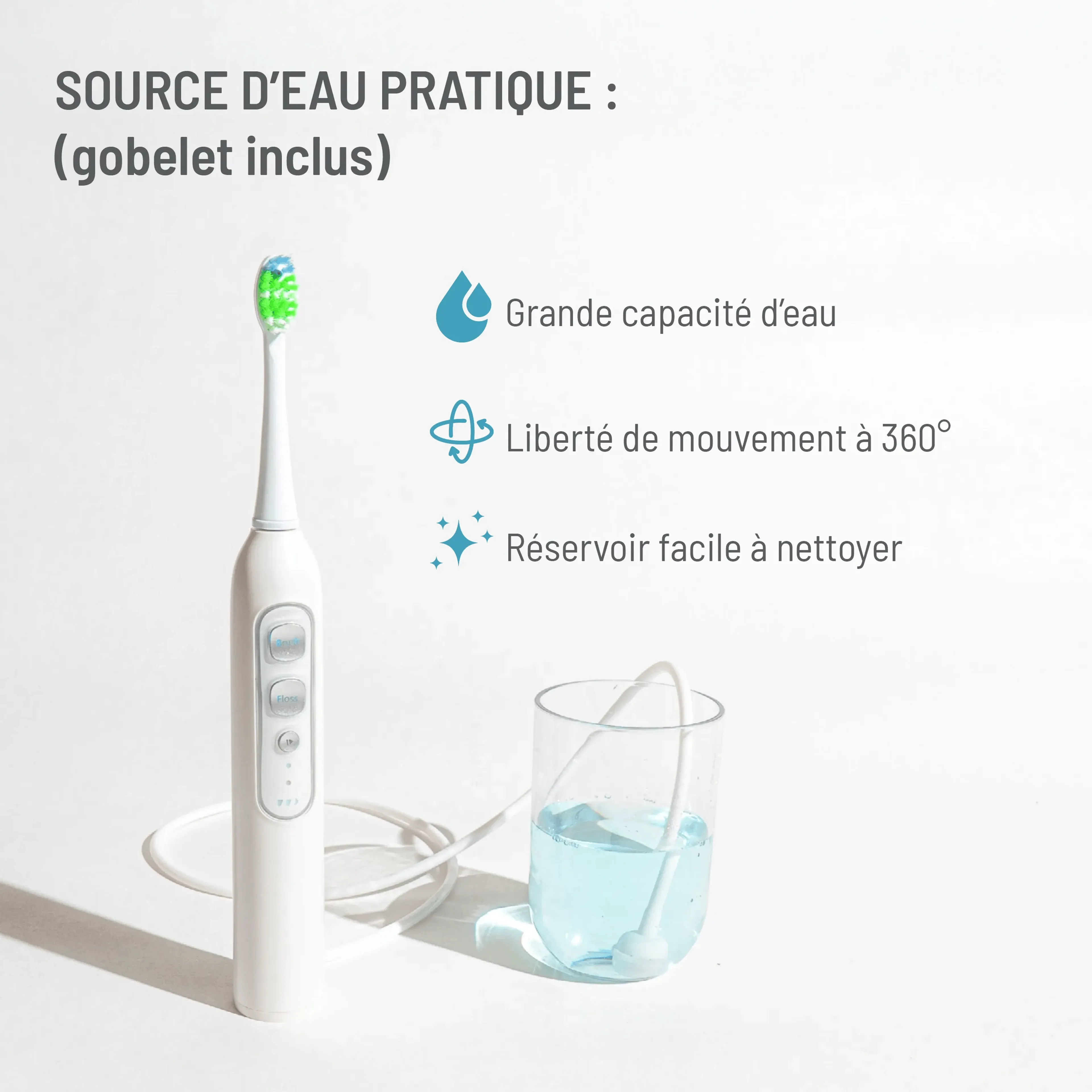 HAEPI Brosse à dents électrique 3-en-1 Julia image