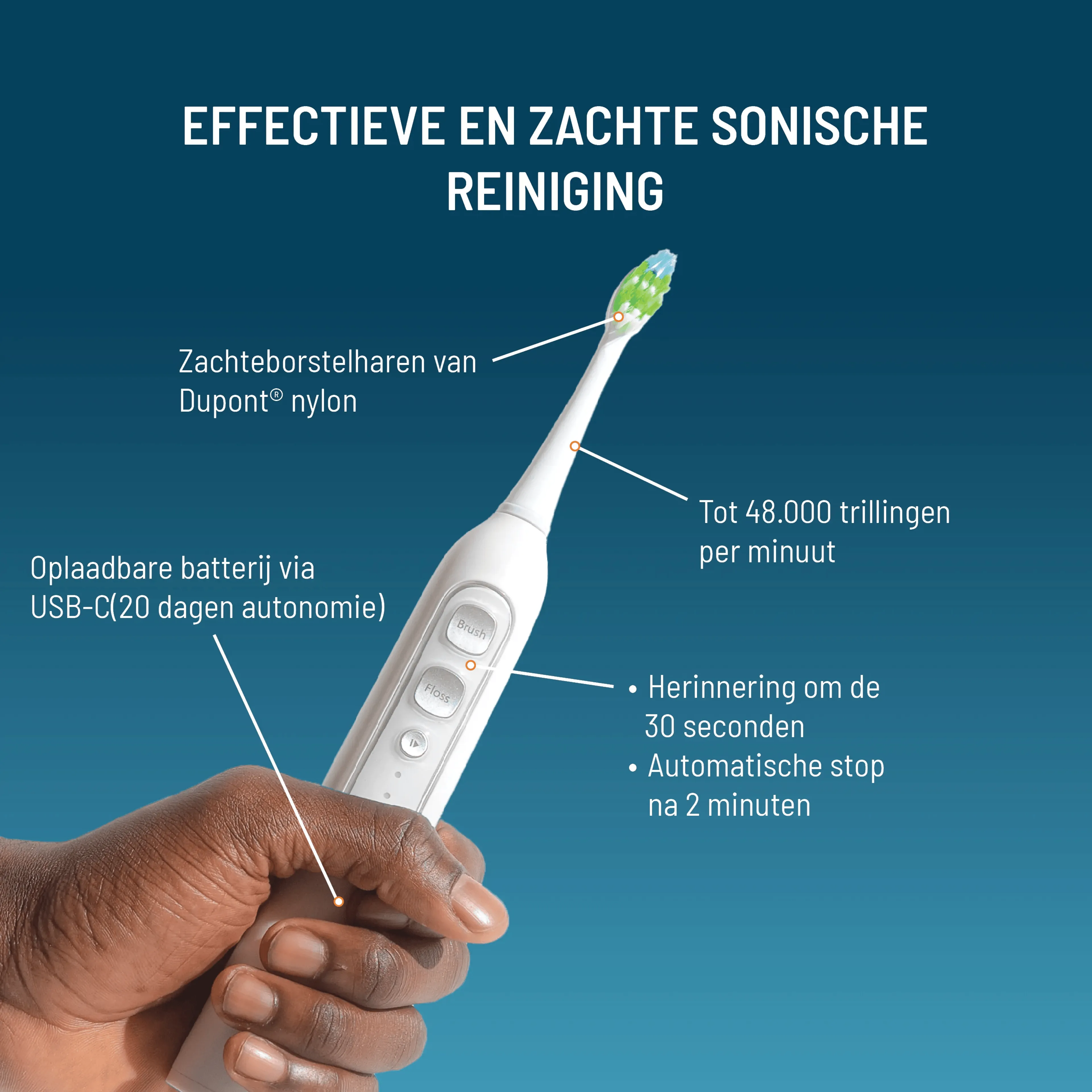 HAEPI Elektrische tandenborstel 3-in-1 Julia image