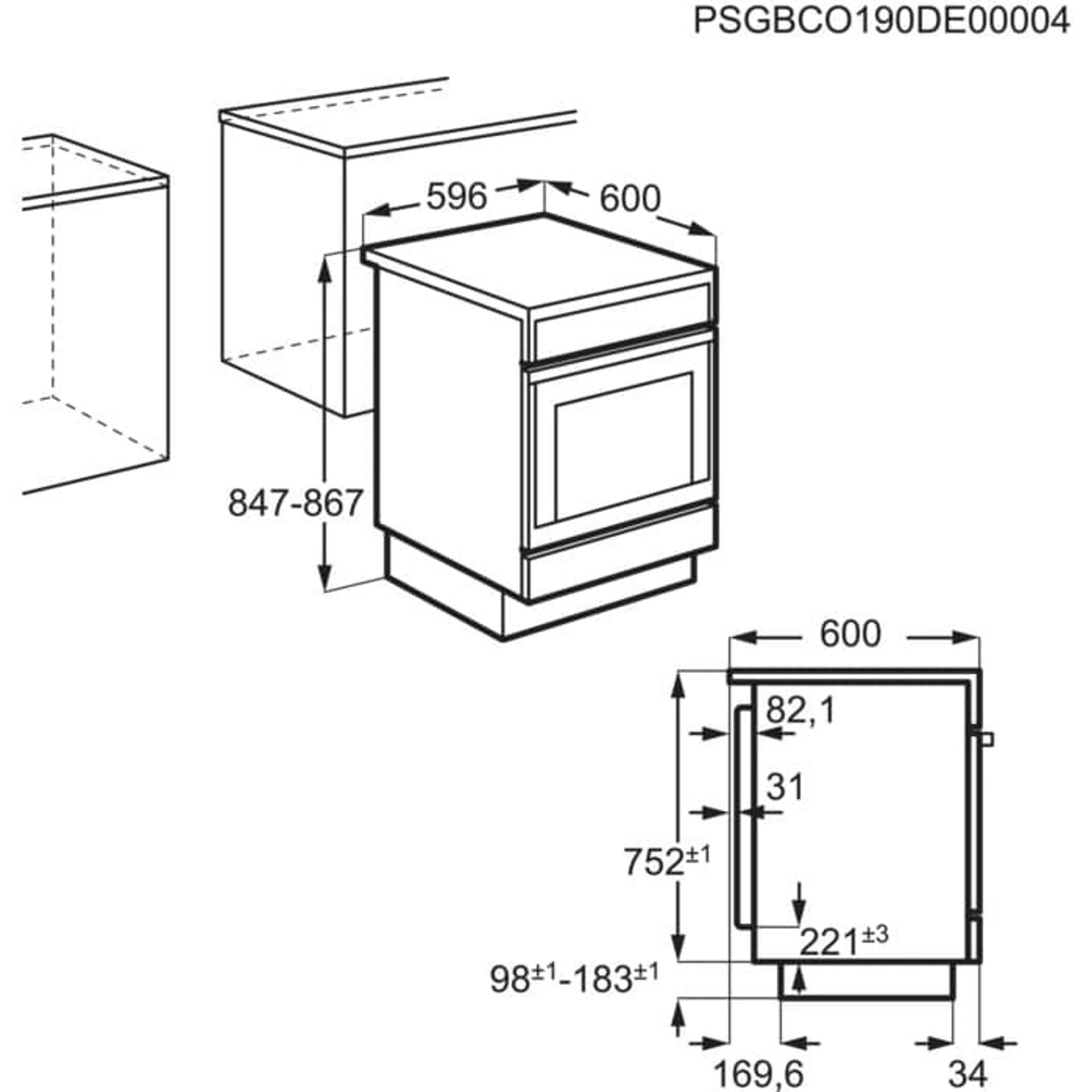 AEG Cuisinière CCB6400ABW image