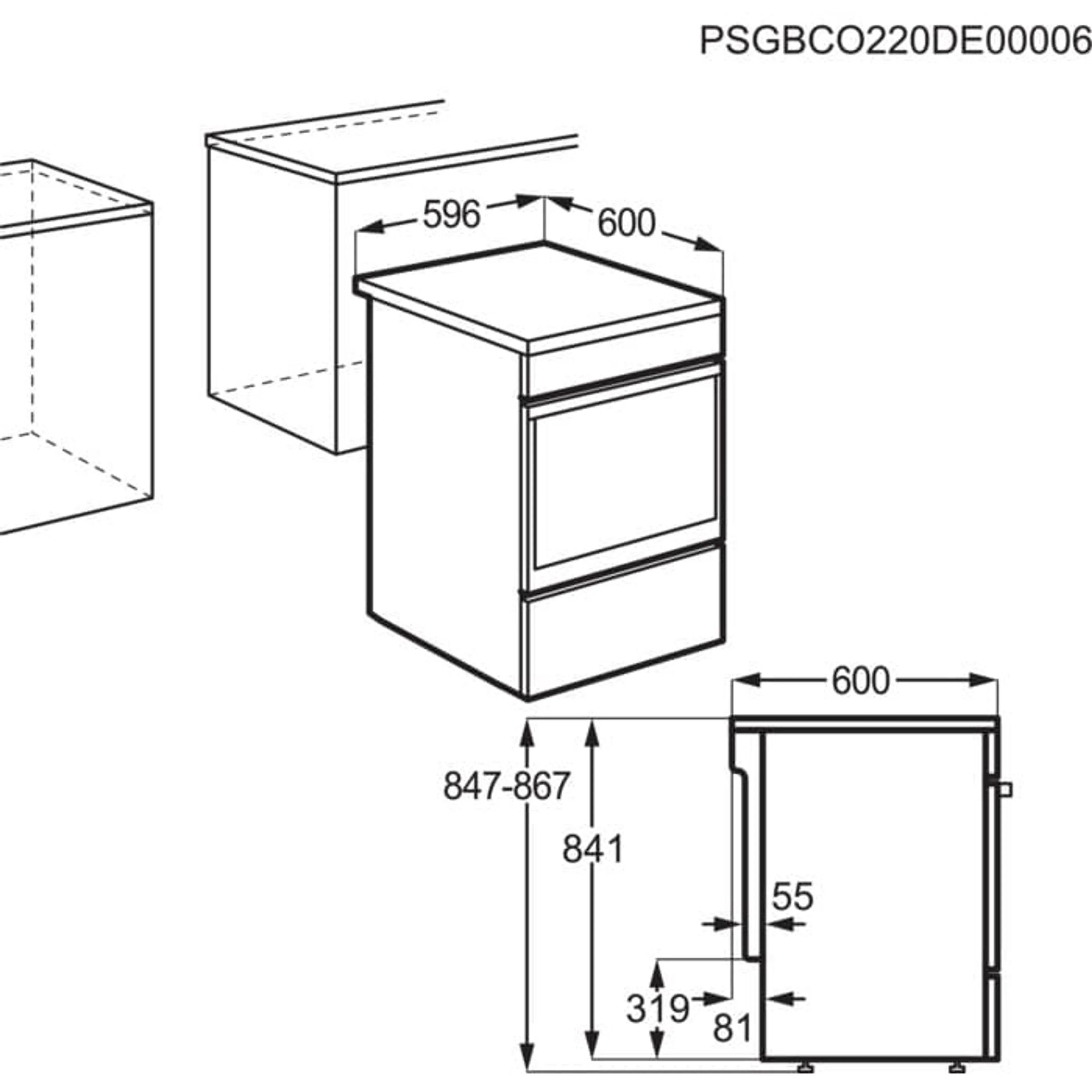 AEG Cuisinière CCB6649ABM image