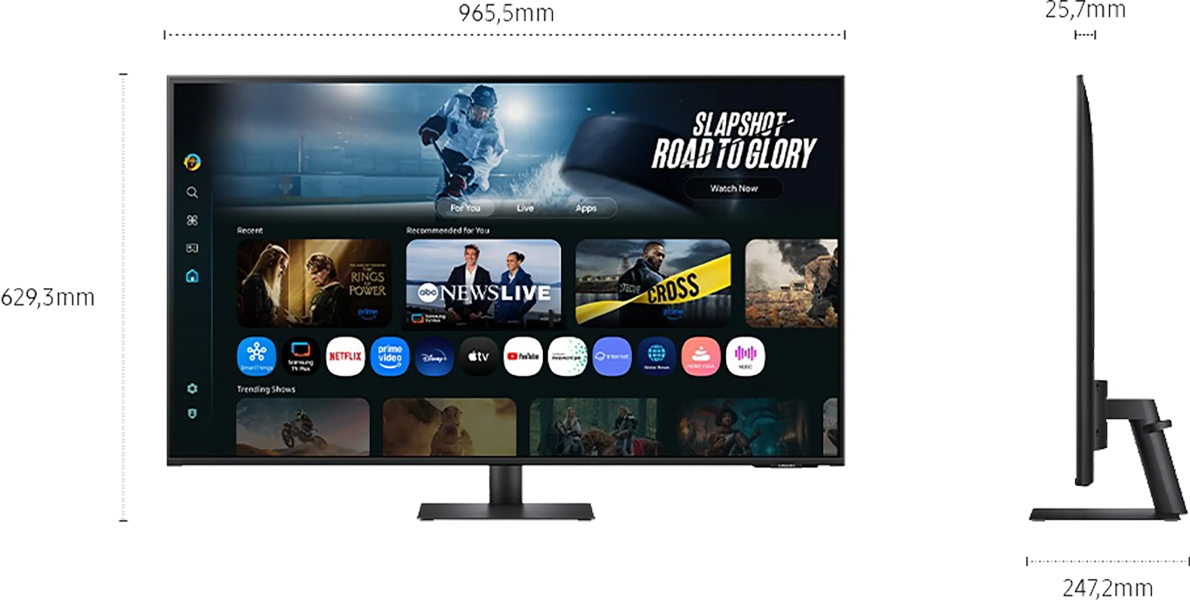 Samsung 43" Smart Monitor M7 M70F Zwart 4K Samsung Vision AI LS43FM702UUXEN image