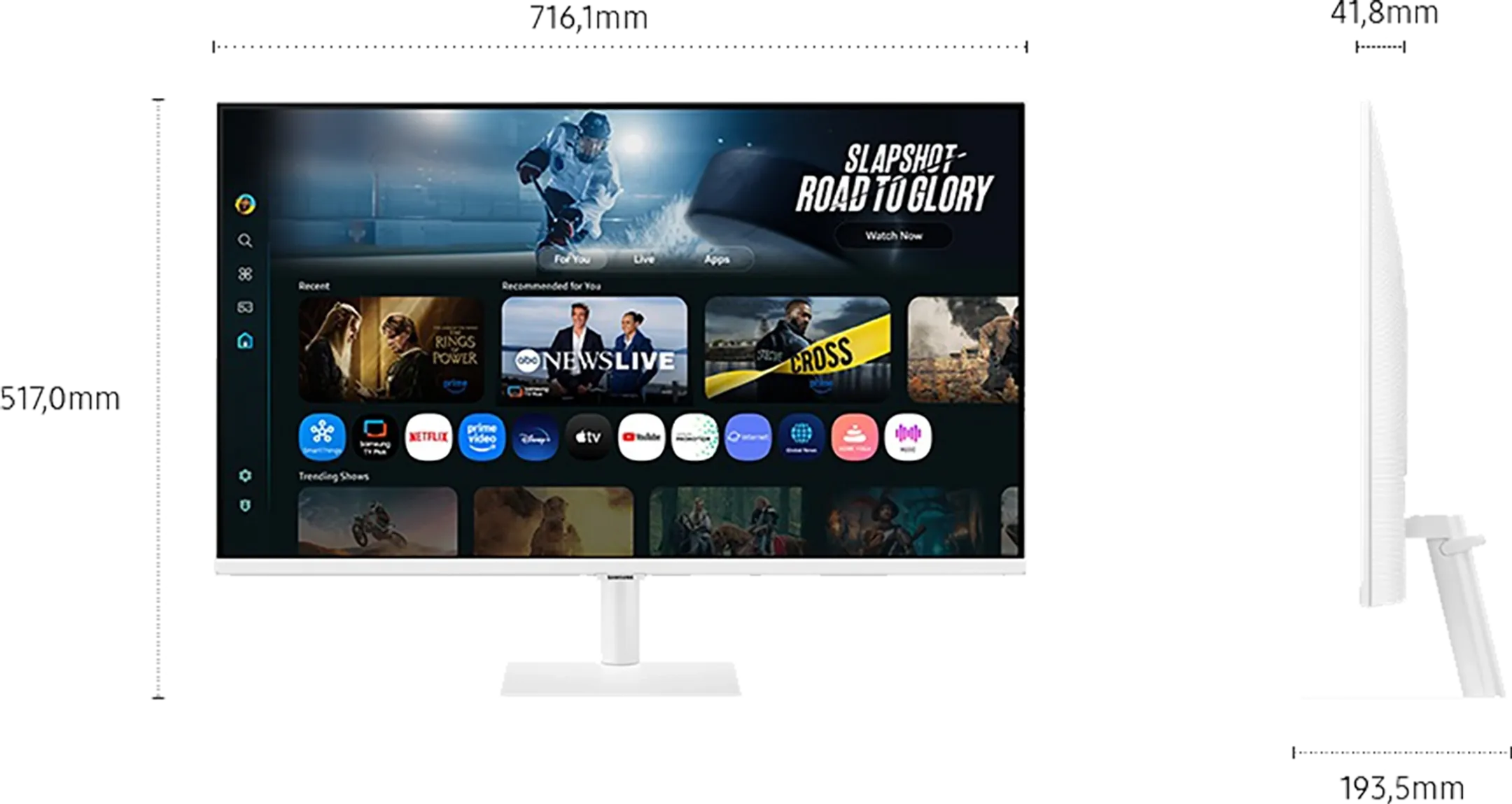 Samsung 32" Smart Monitor M7 M70F Wit 4K Samsung Vision AI LS32FM703UUXEN image