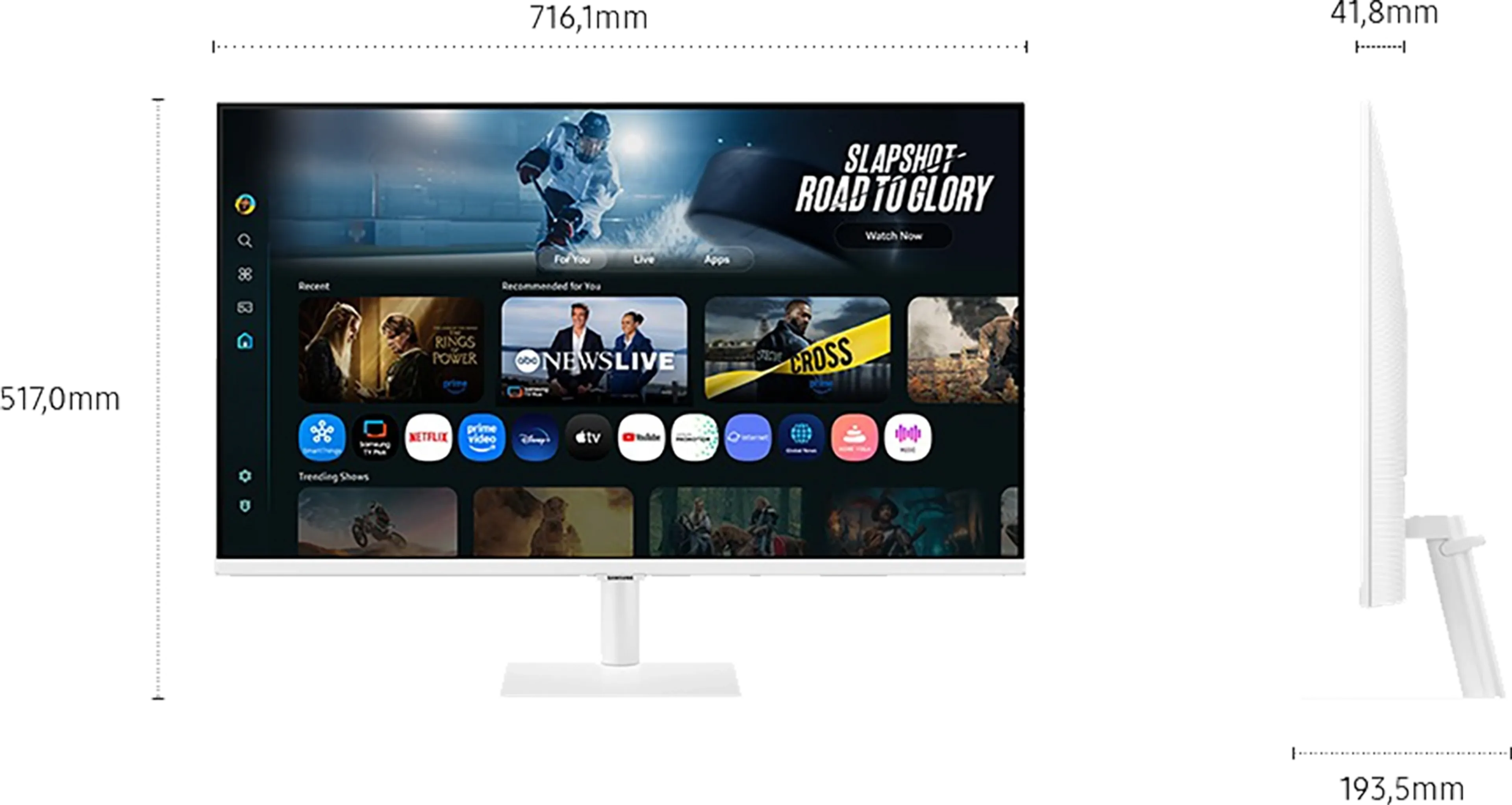 Samsung 32" Smart Monitor M7 M70F Wit 4K Samsung Vision AI LS32FM703UUXEN image