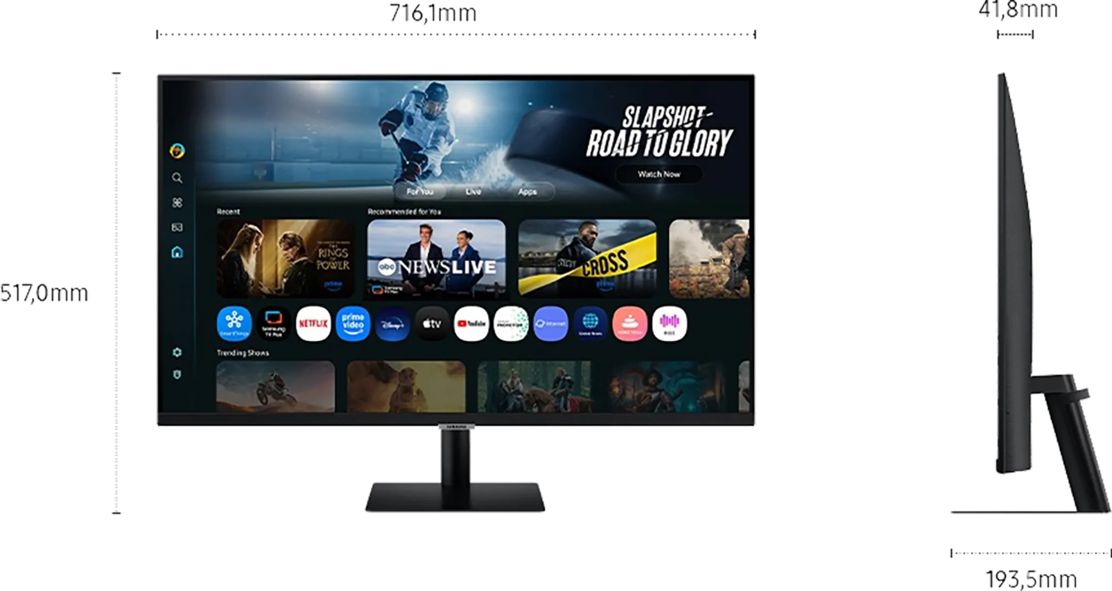 Samsung 32" Smart Monitor M7 M70F Zwart 4K Samsung Vision AI LS32FM702UUXEN image