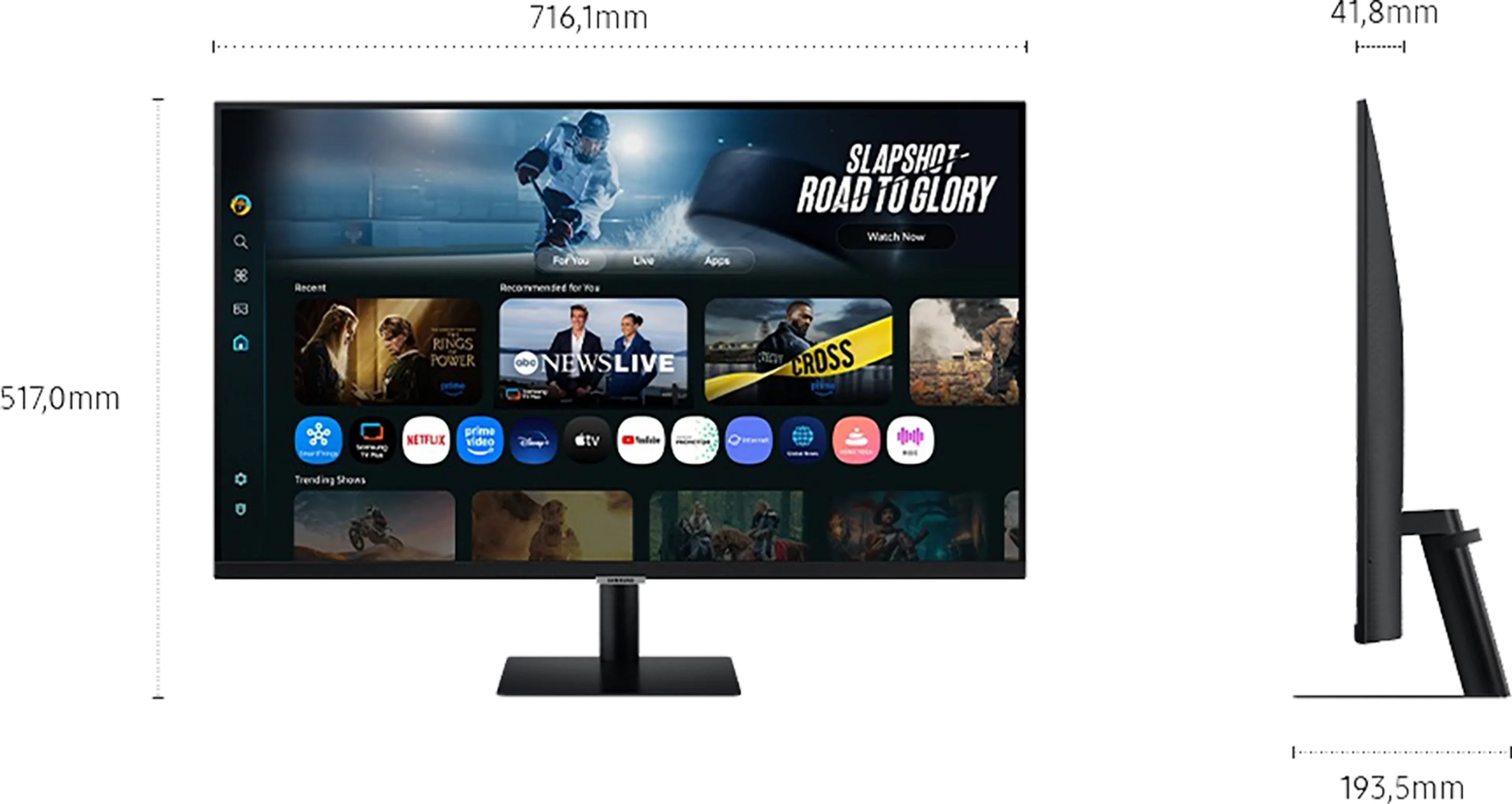 Samsung 32" Smart Monitor M7 M70F Zwart 4K Samsung Vision AI LS32FM702UUXEN image