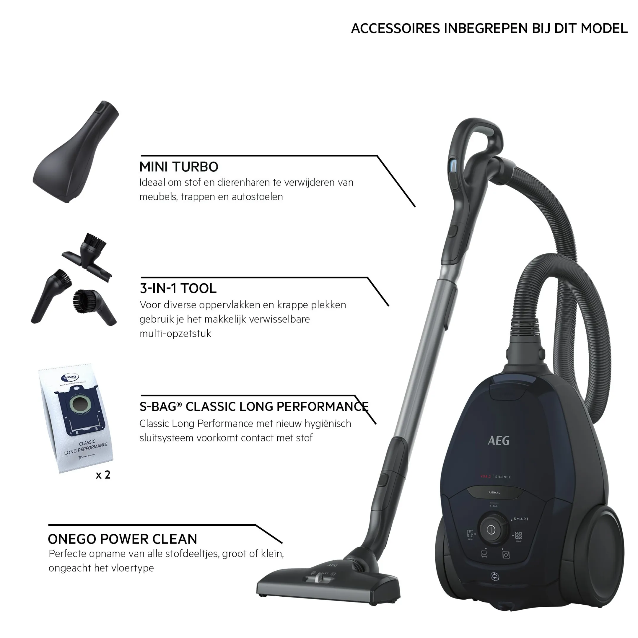 AEG Stofzuiger met zak VX82-1-ANI image