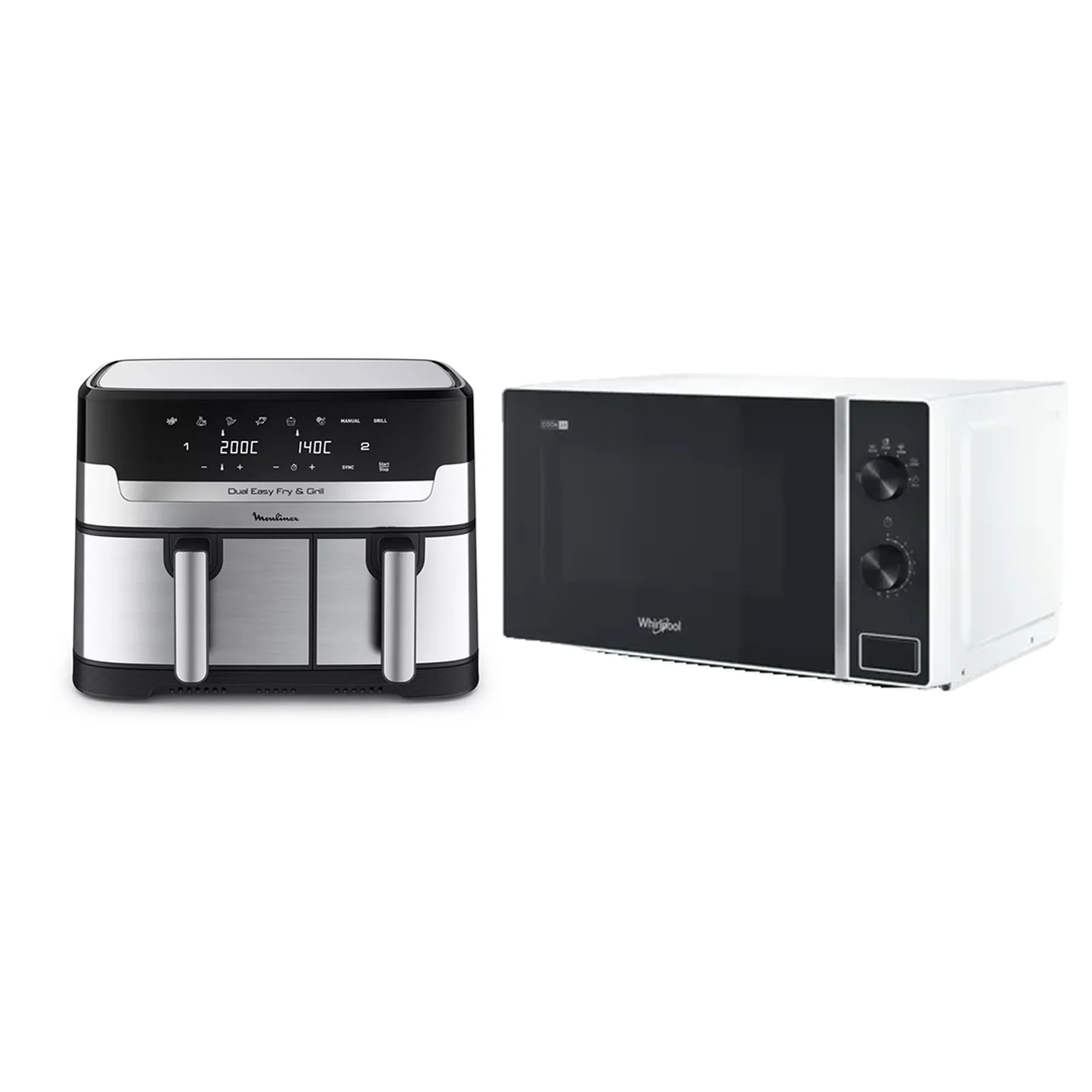 Moulinex Bundel - Dual Easy Fry & Grill EZ905D20 + Microgolfoven MWP 101 W image