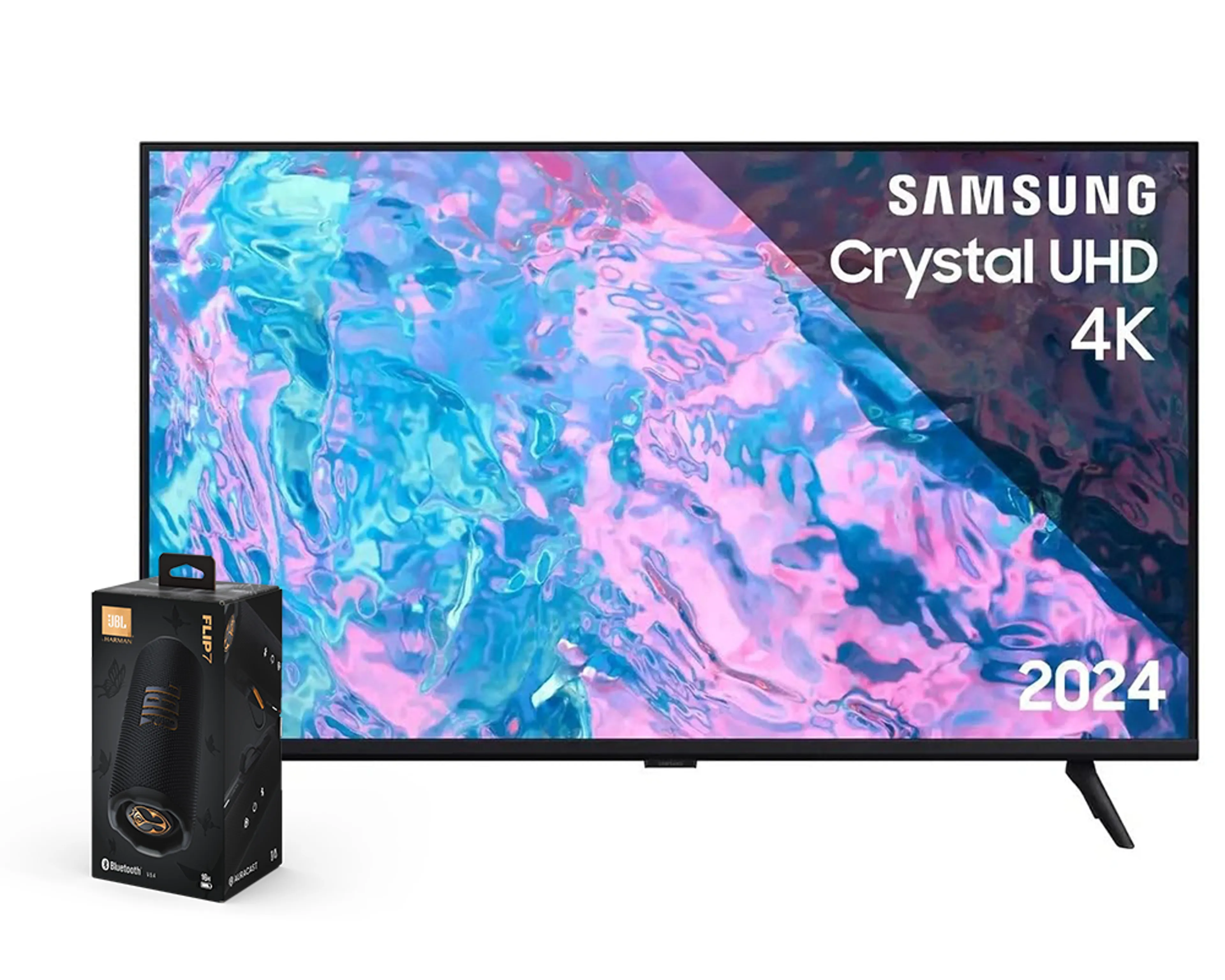 Bundel -  LED TV 4K UE43CU7040 (2024) - 43 inch + Bluetooth speaker Flip 7 TML Edition