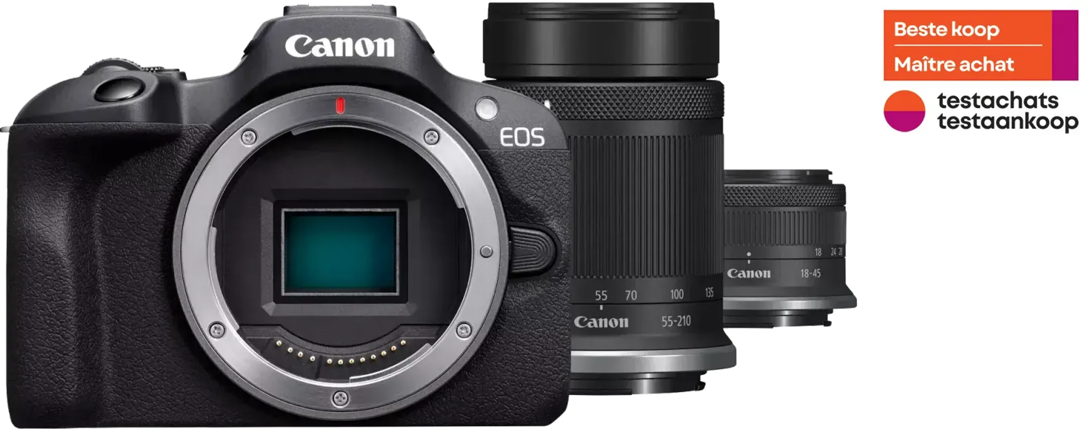 Canon EOS R100 + RF-S 18-45 mm IS STM + RF-S 55-210 mm IS STM image