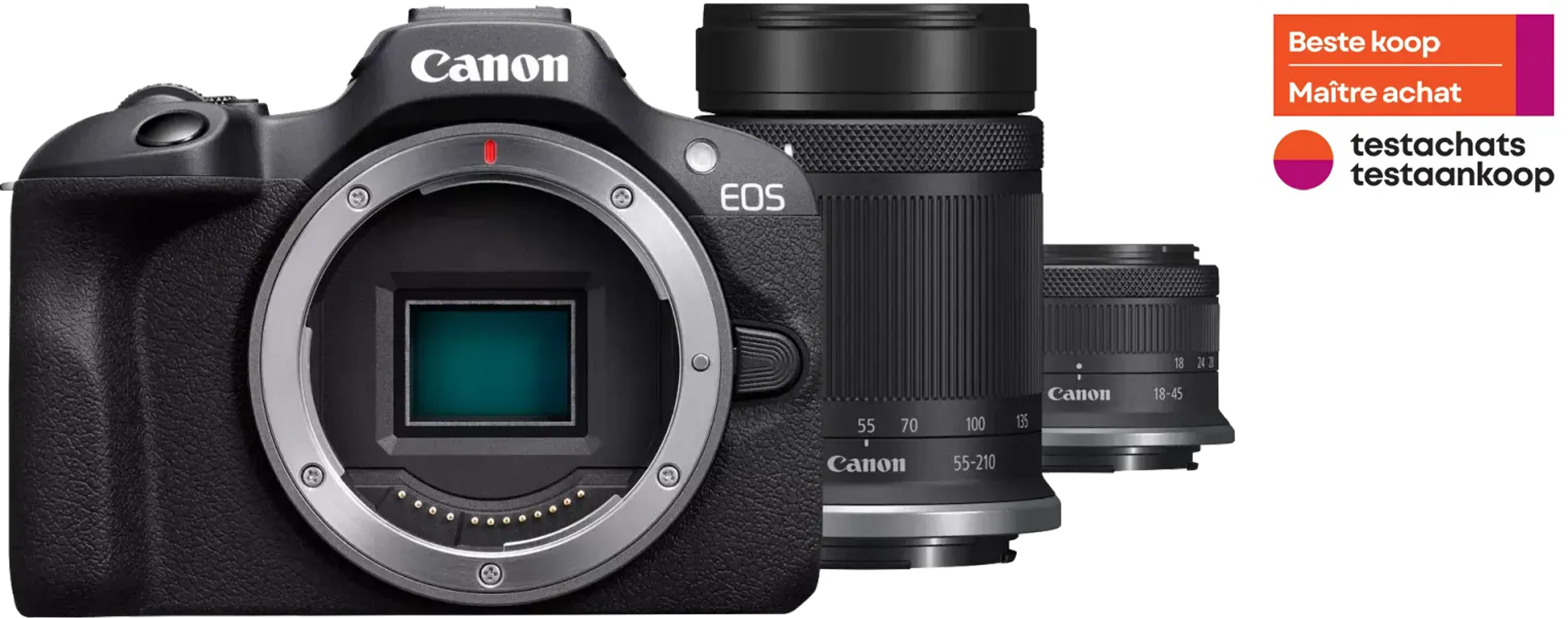 Canon EOS R100 + RF-S 18-45 mm IS STM + RF-S 55-210 mm IS STM image